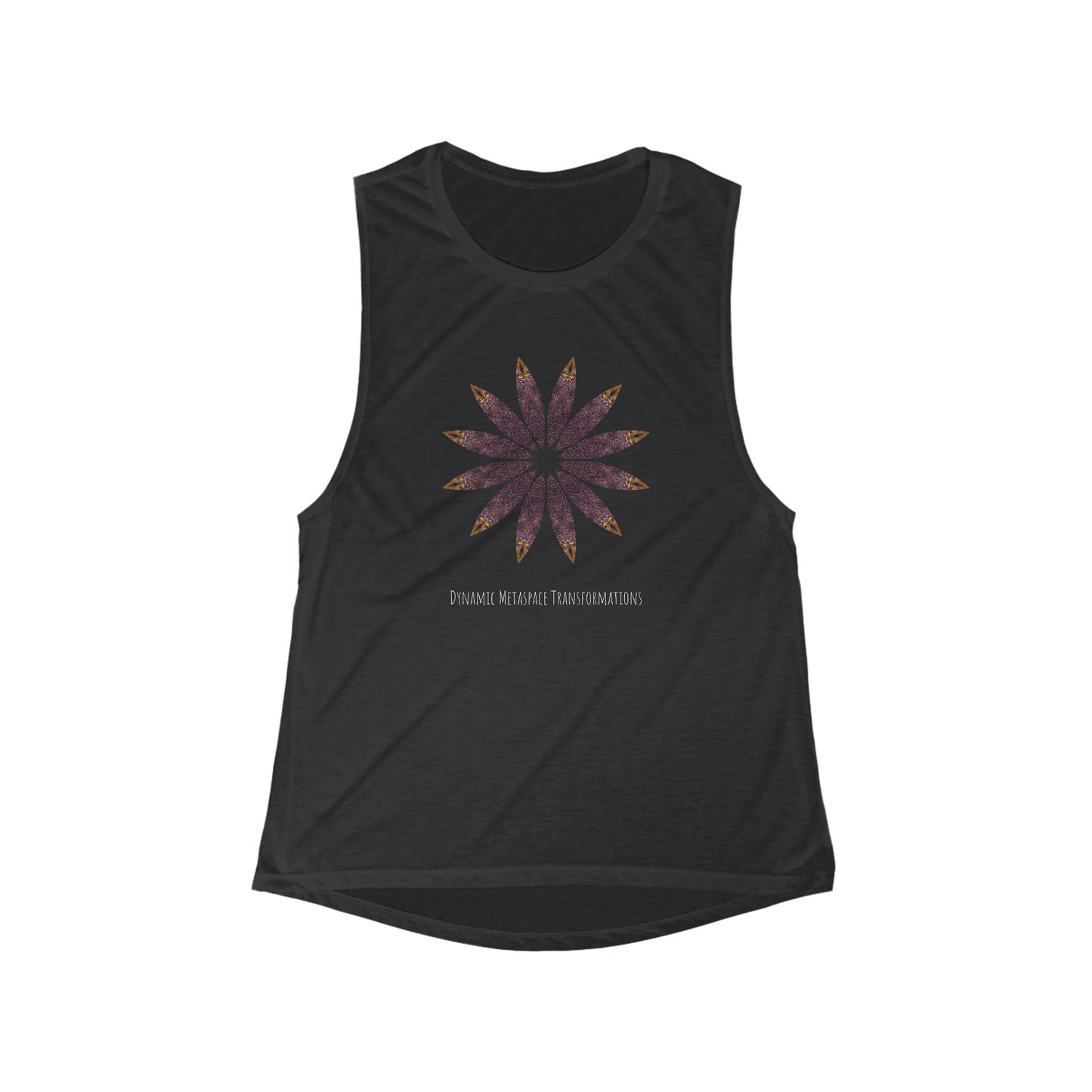 Women's Flowy Scoop Muscle Tank - Love Light Mandalas No.2