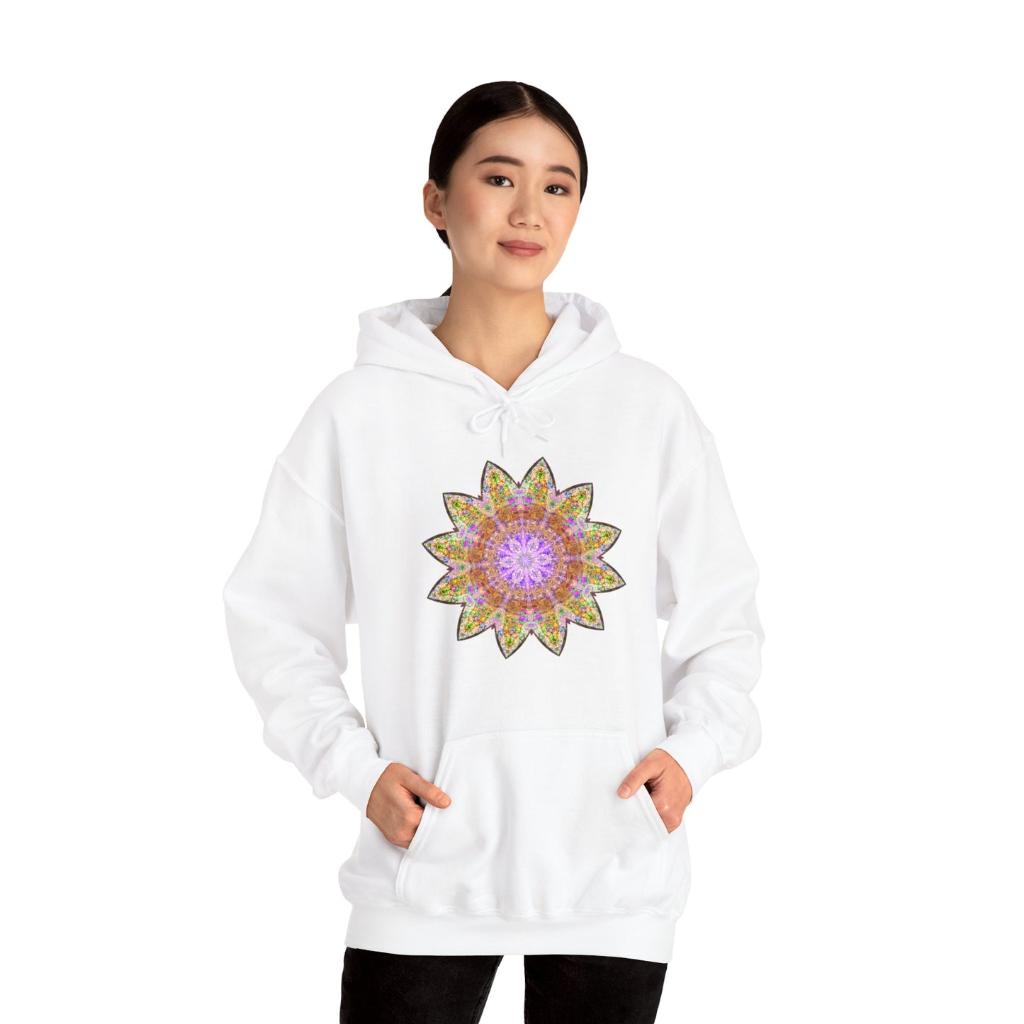 Unisex Heavy Blend™ Hooded Sweatshirt - Love Light Mandalas No.14