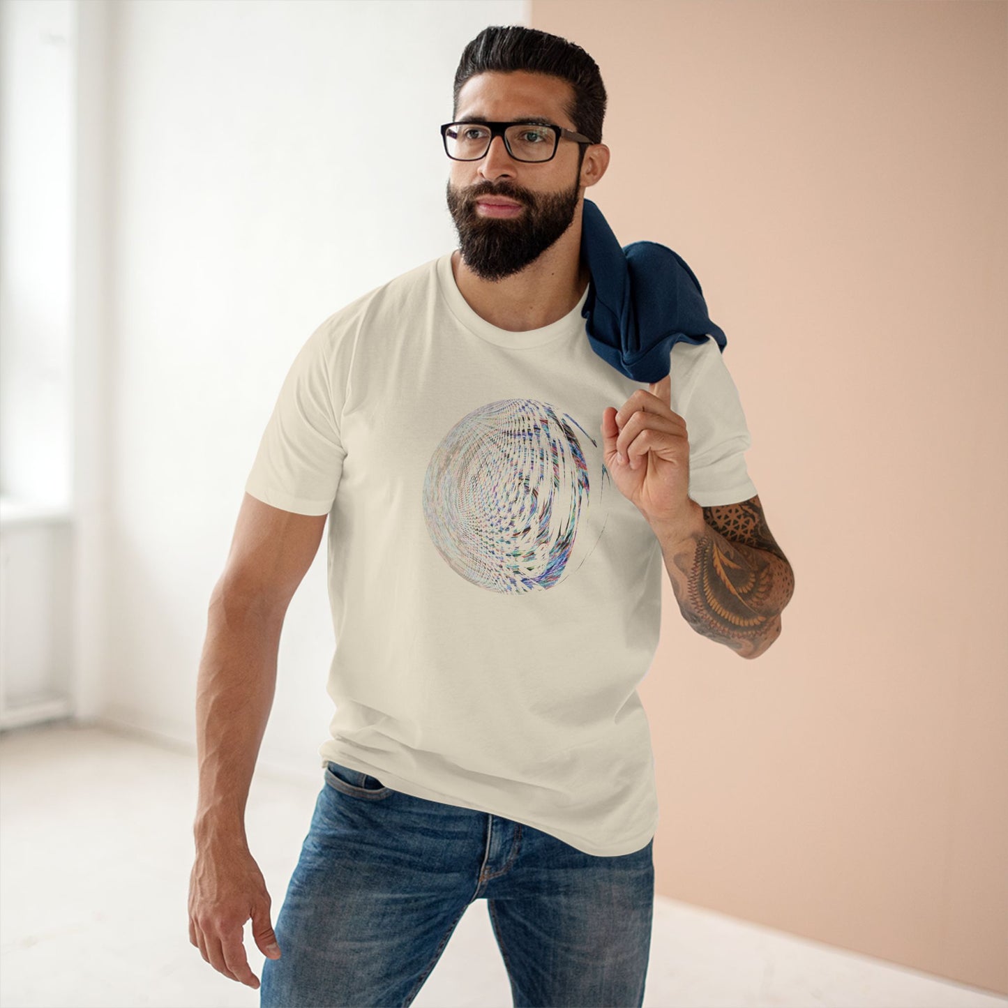Men's Staple Tee - Fractal Moon No.2