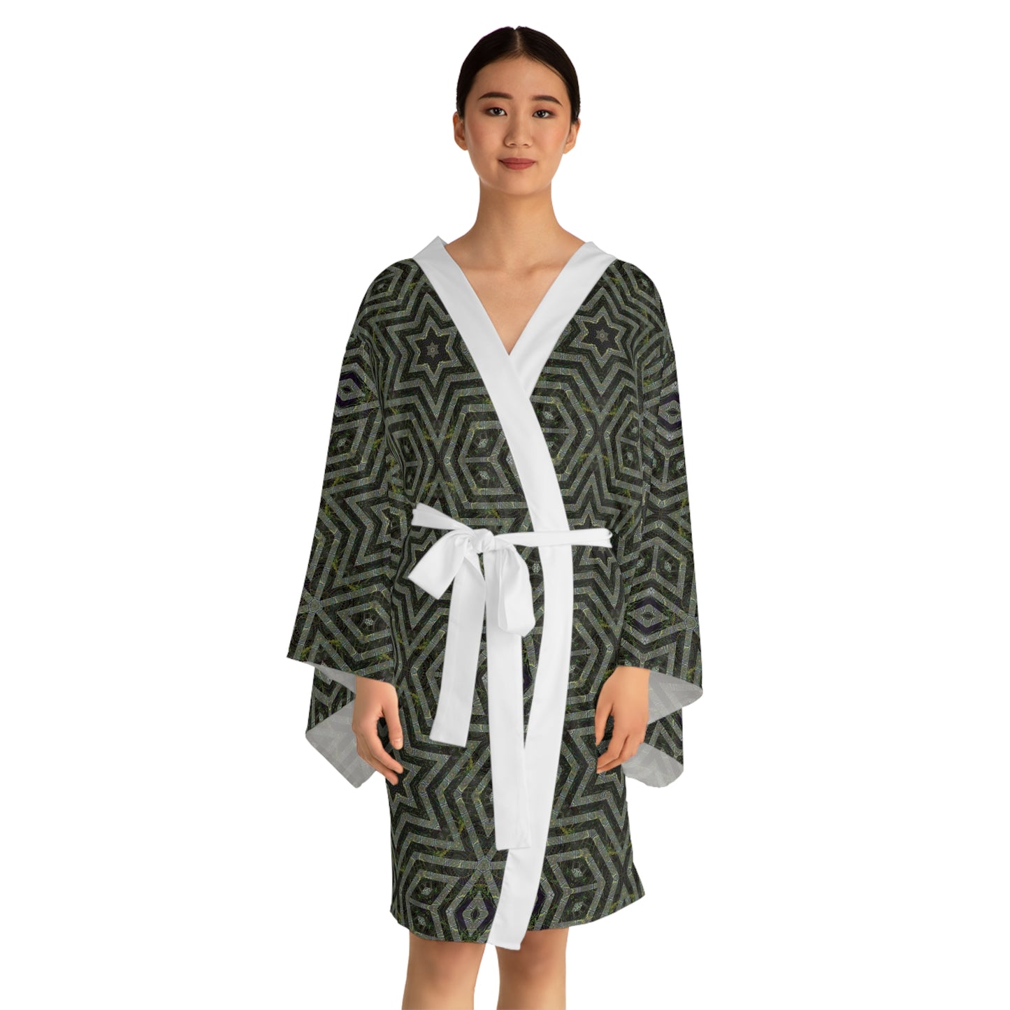 Long Sleeve Kimono Robe - P5 Kaleidoscopic No.9