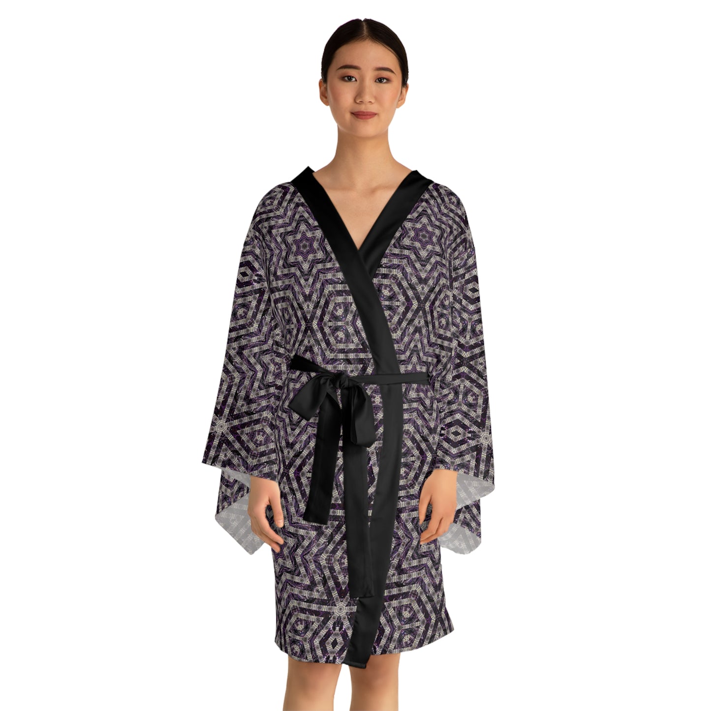Long Sleeve Kimono Robe - P5 Kaleidoscopic No.24