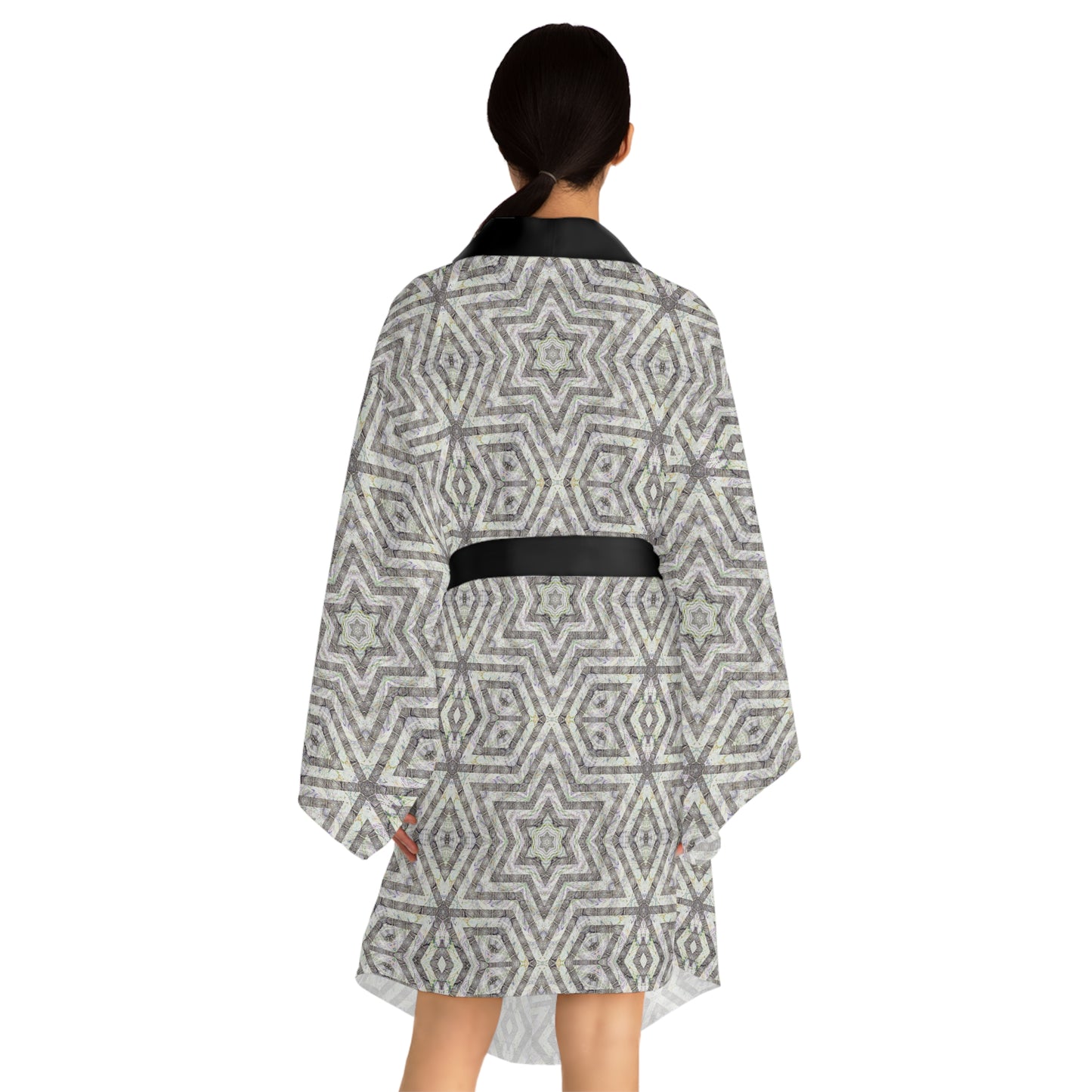 Long Sleeve Kimono Robe - P5 Kaleidoscopic No.19