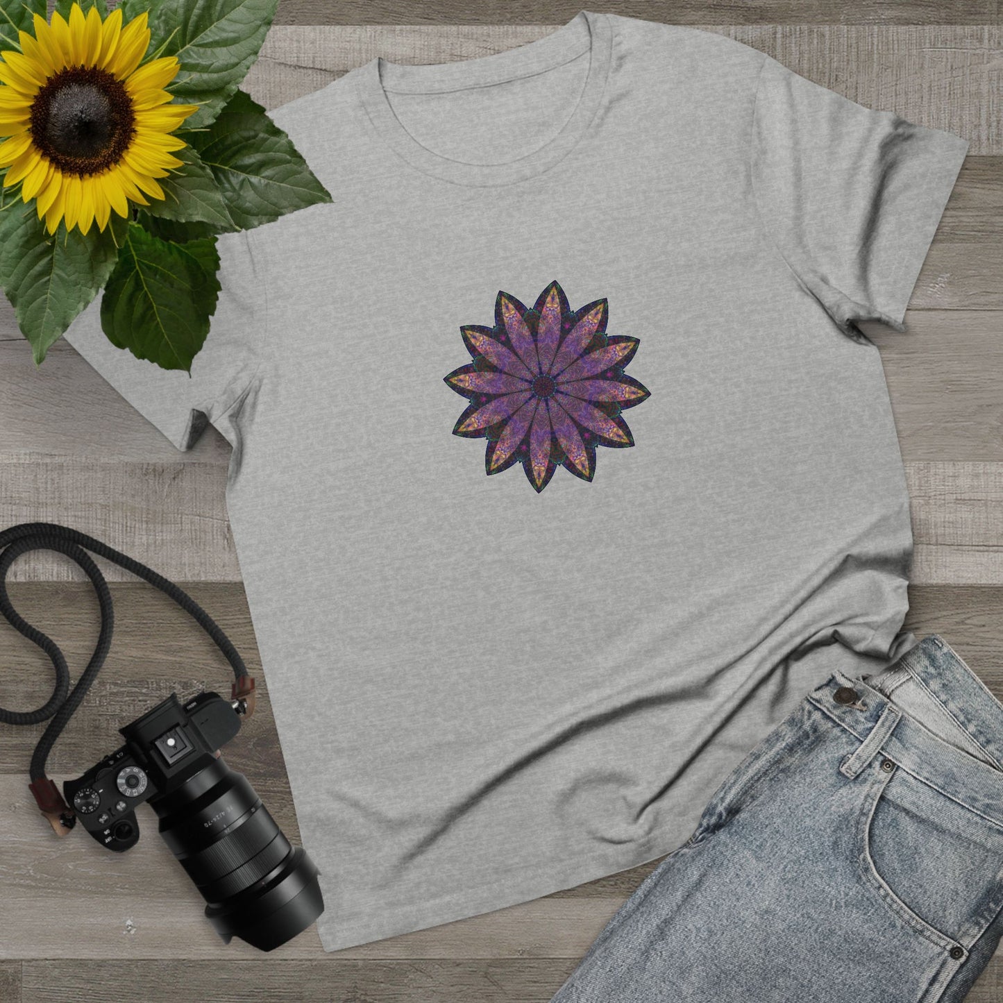 Women’s Maple Tee - Love Light Mandalas No.24