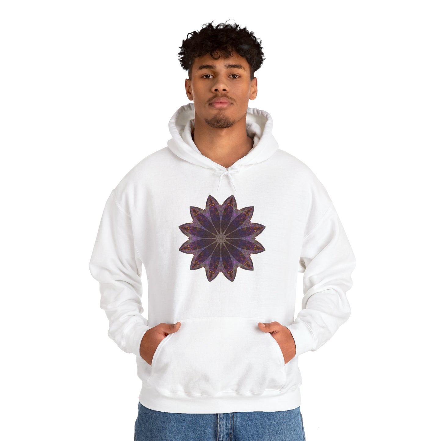 Unisex Heavy Blend™ Hooded Sweatshirt - Love Light Mandalas No.11