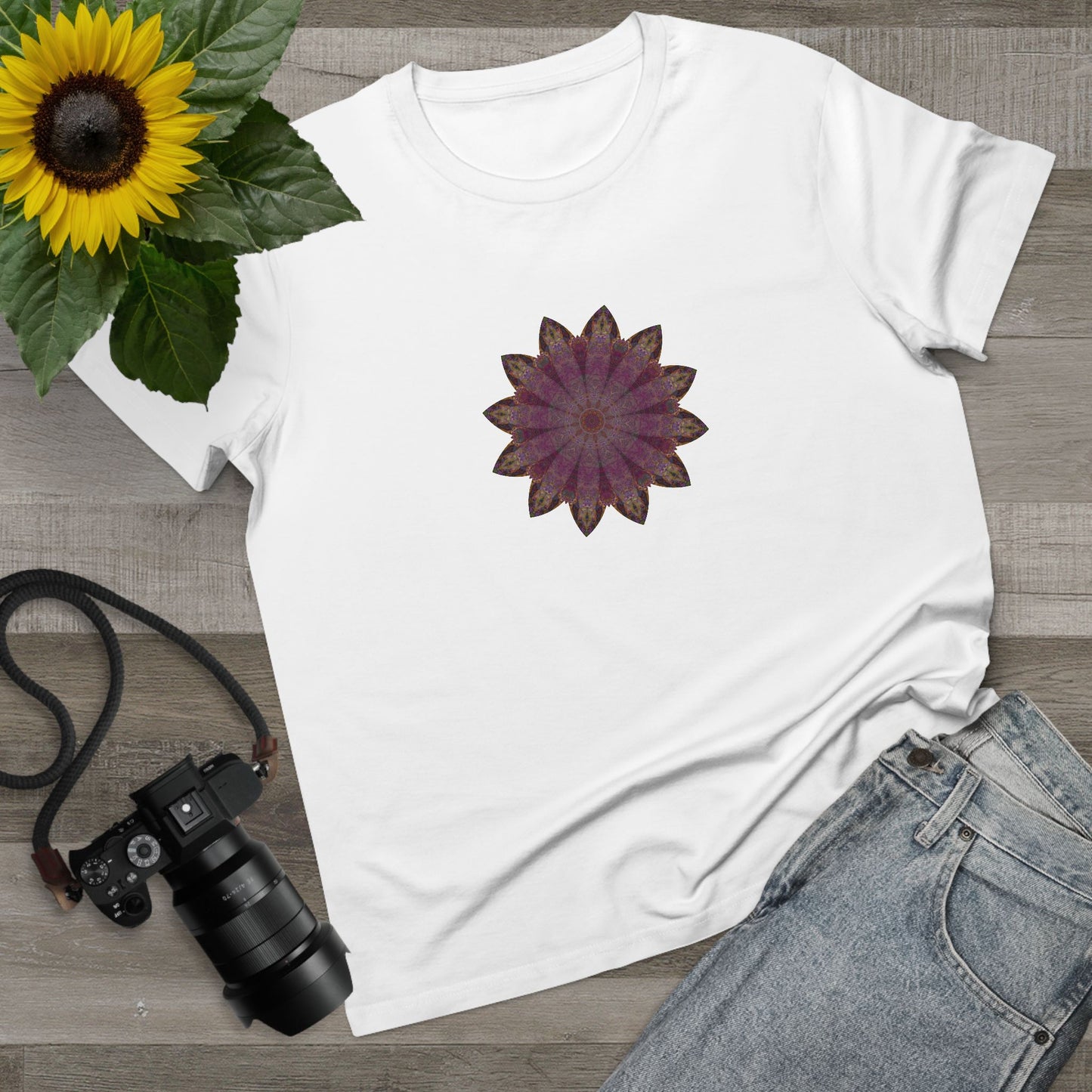 Women’s Maple Tee - Love Light Mandalas No.6