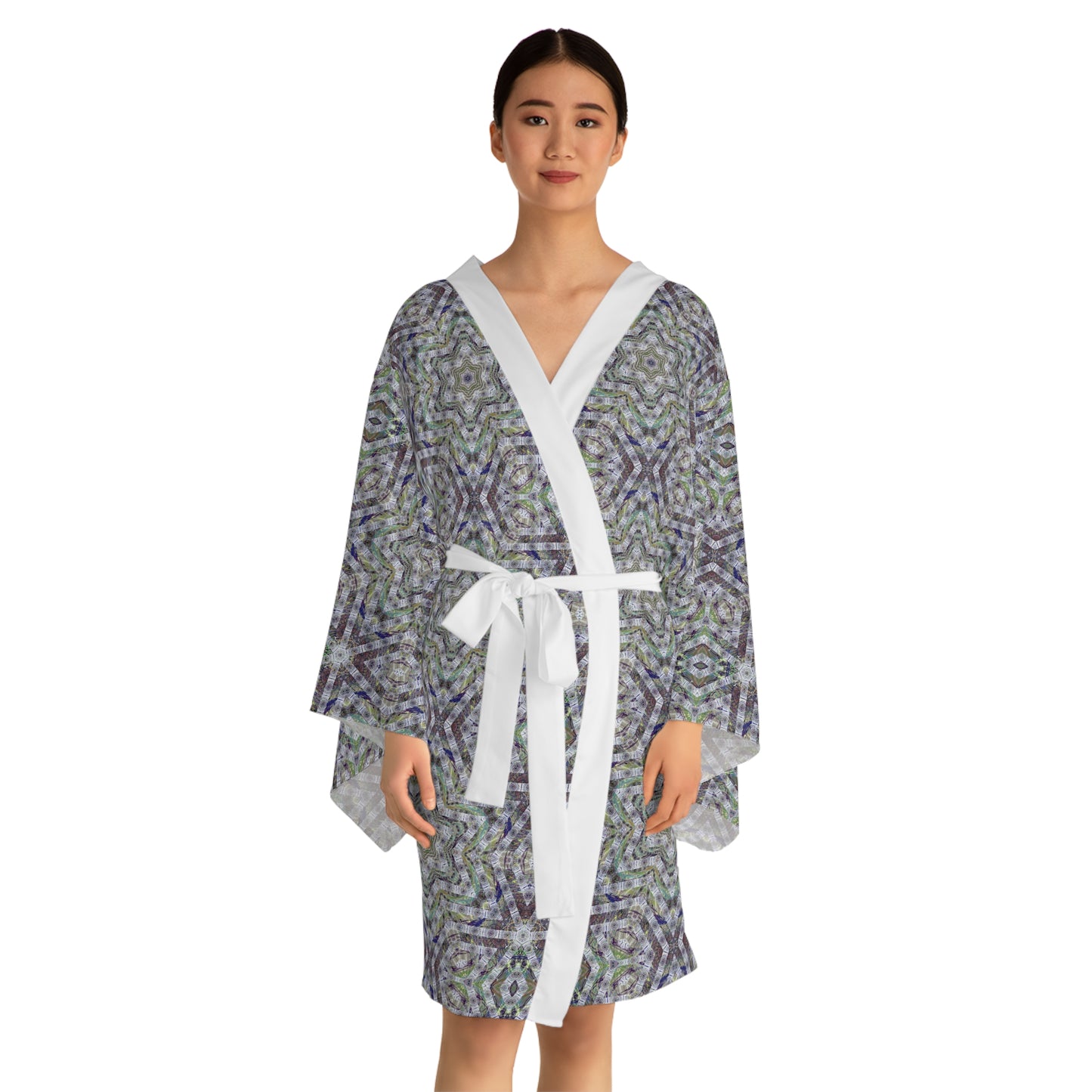 Long Sleeve Kimono Robe - P5 Kaleidoscopic No.21