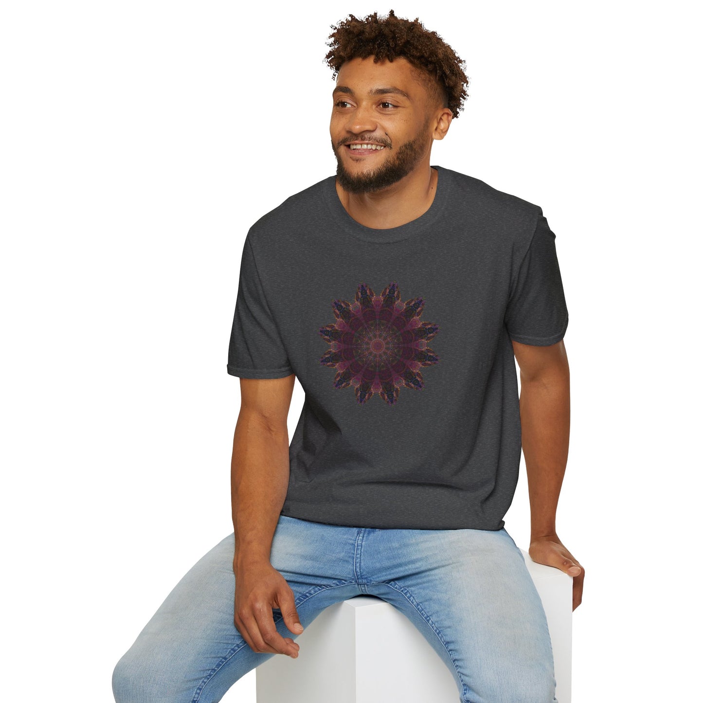 Unisex Softstyle T-Shirt - Love Light Mandalas No.8