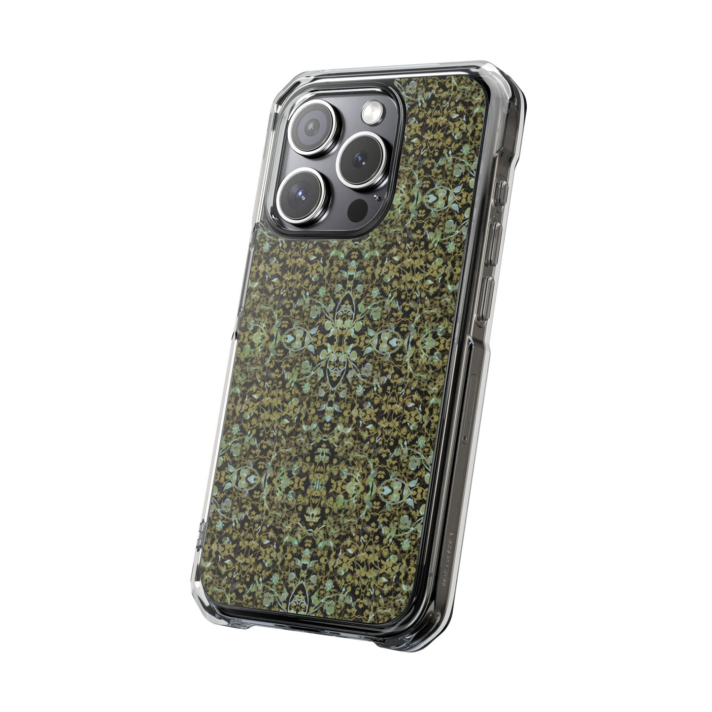 iPhone 15 Magnetic Clear Impact Case - Hidden Weave Series No.4