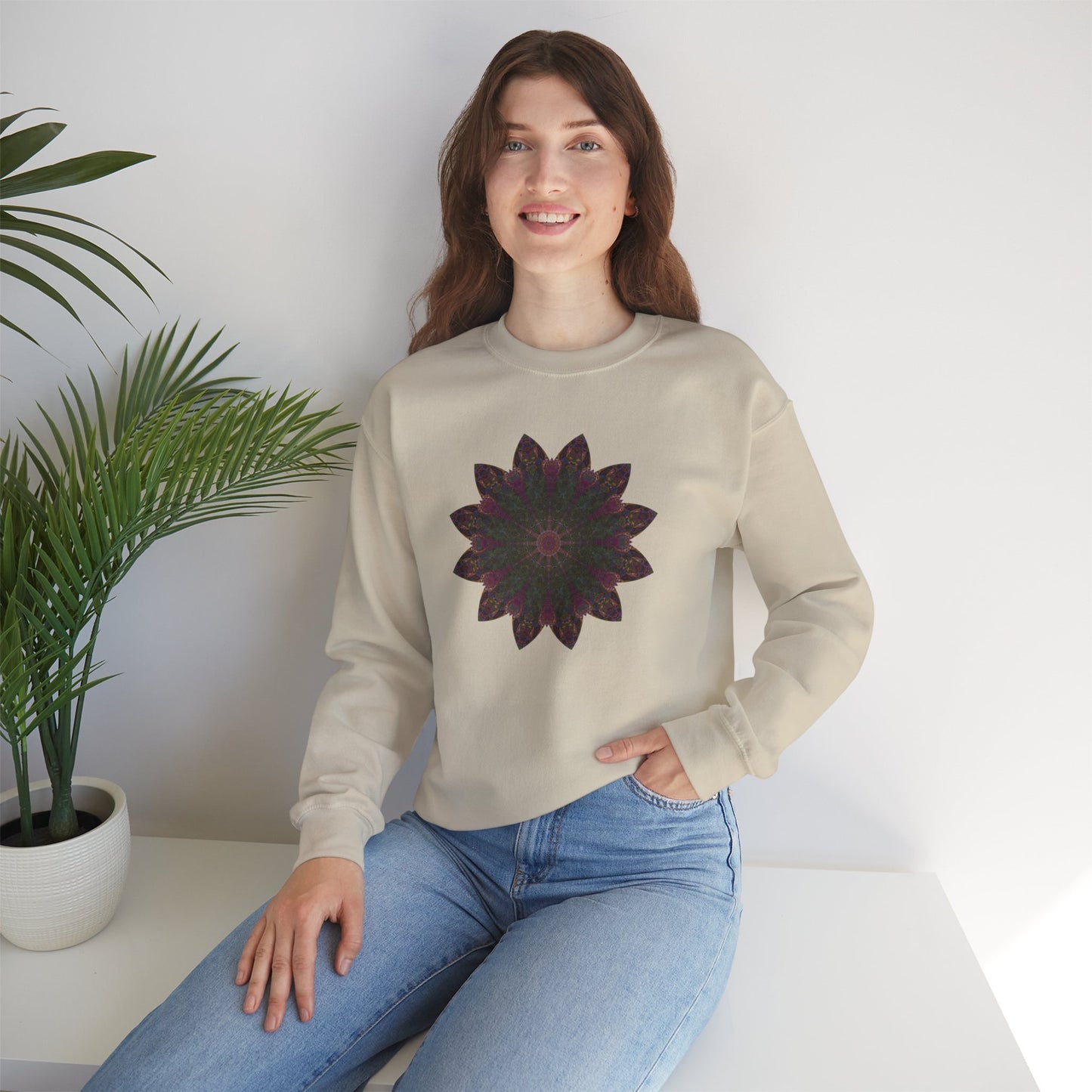 Unisex Heavy Blend™ Crewneck Sweatshirt - Love Light Mandalas No.7