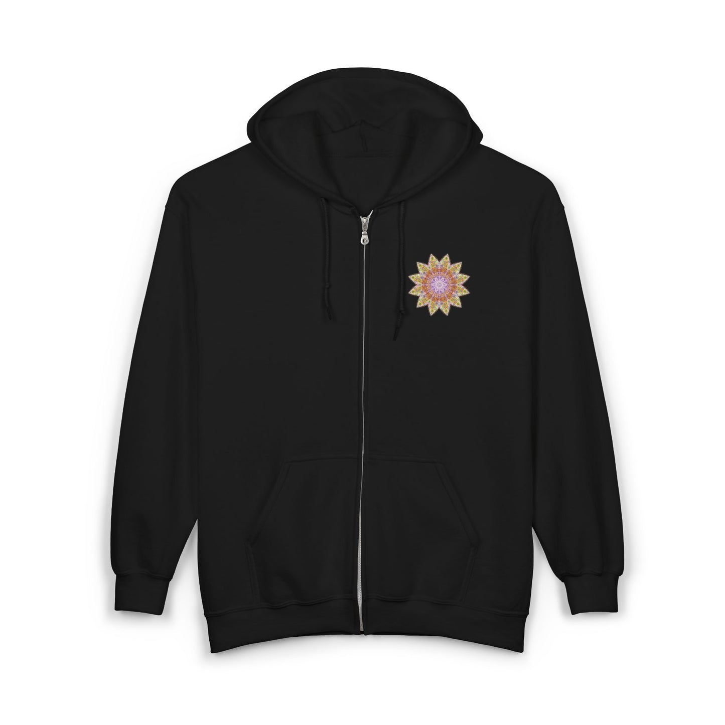 Unisex Heavy Blend™ Full Zip Hooded Sweatshirt - Love Light Mandalas No.14
