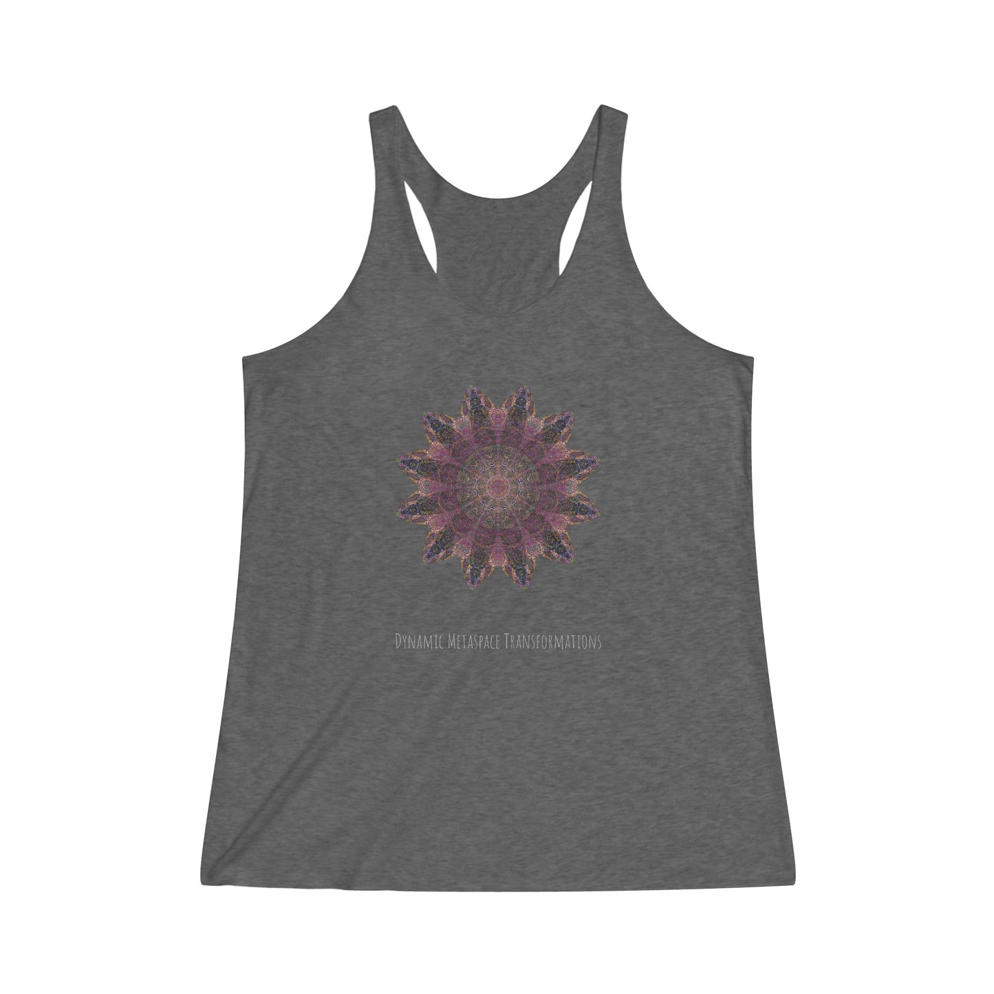 Women's Tri-Blend Racerback Tank - Love Light Mandalas No.8