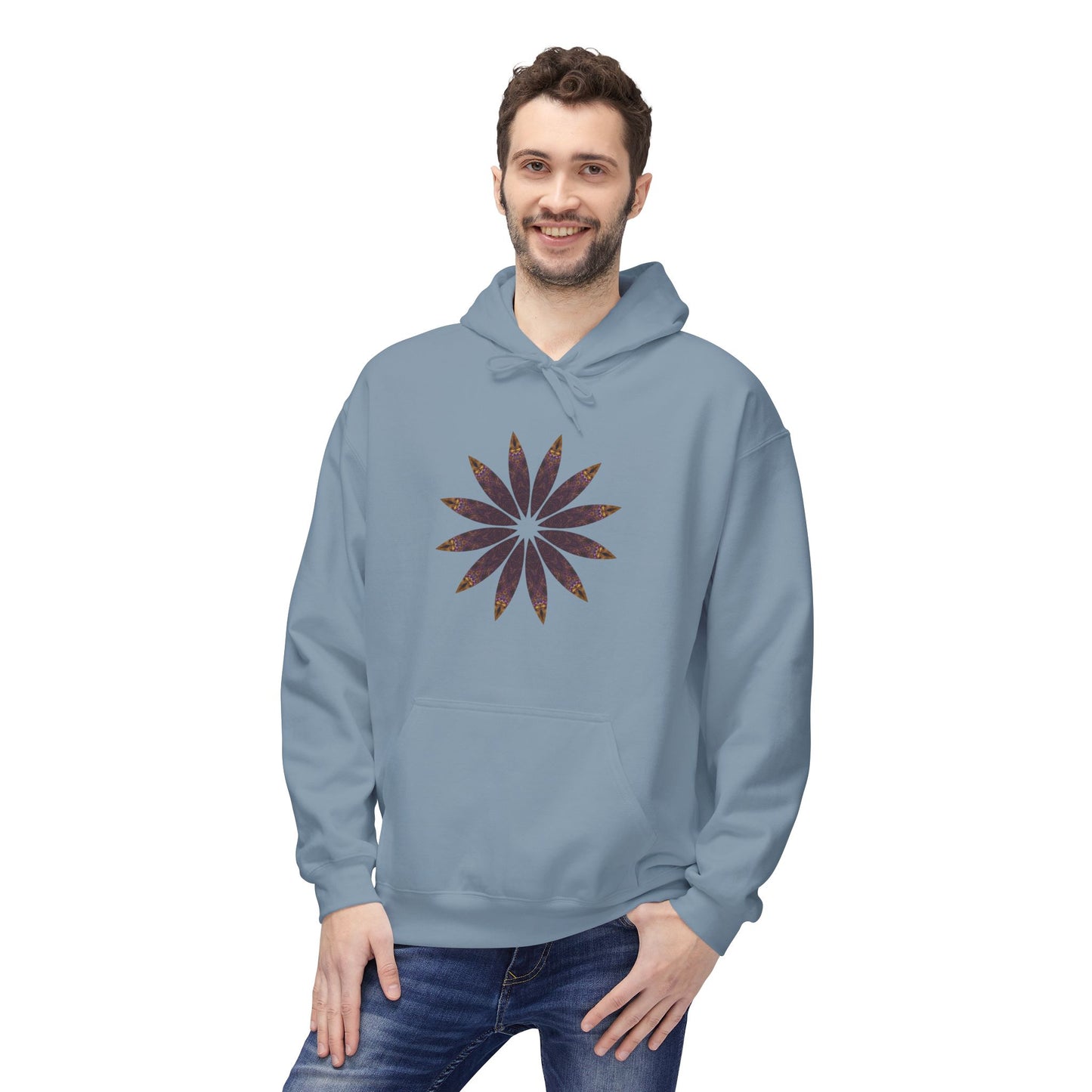 Unisex Midweight Softstyle Fleece Hoodie - Love Light Mandalas No.2