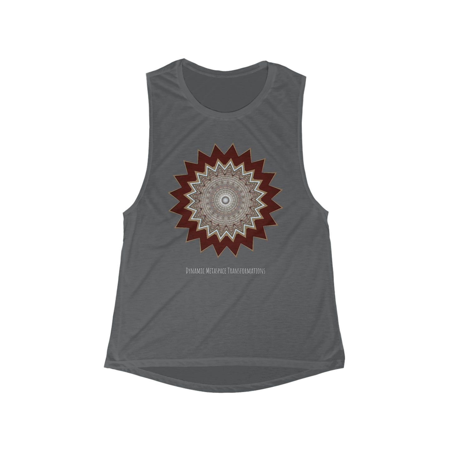 Women's Flowy Scoop Muscle Tank - Mycelium Mandalas No.1
