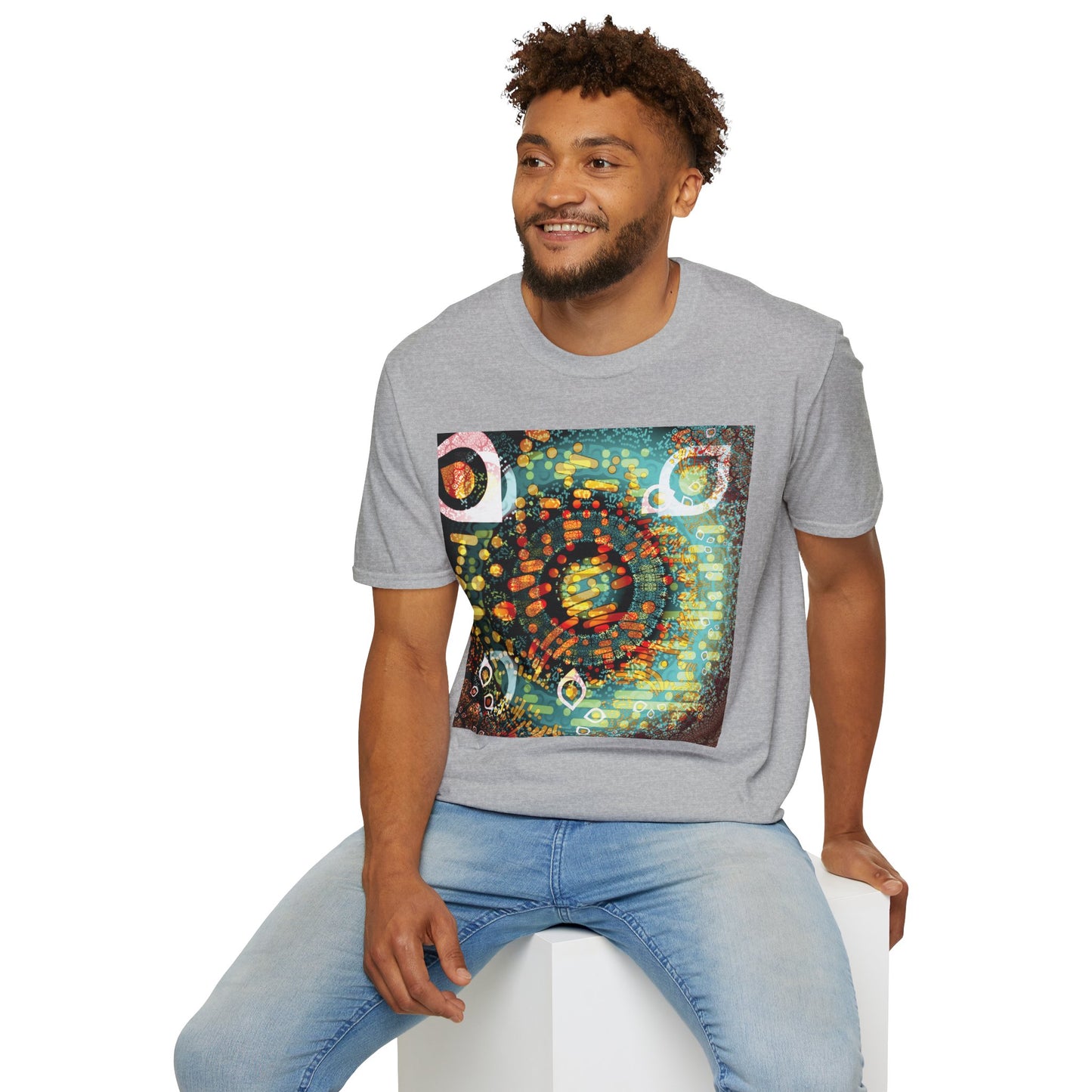 Unisex Softstyle T-Shirt - Psychedelic QR No.1