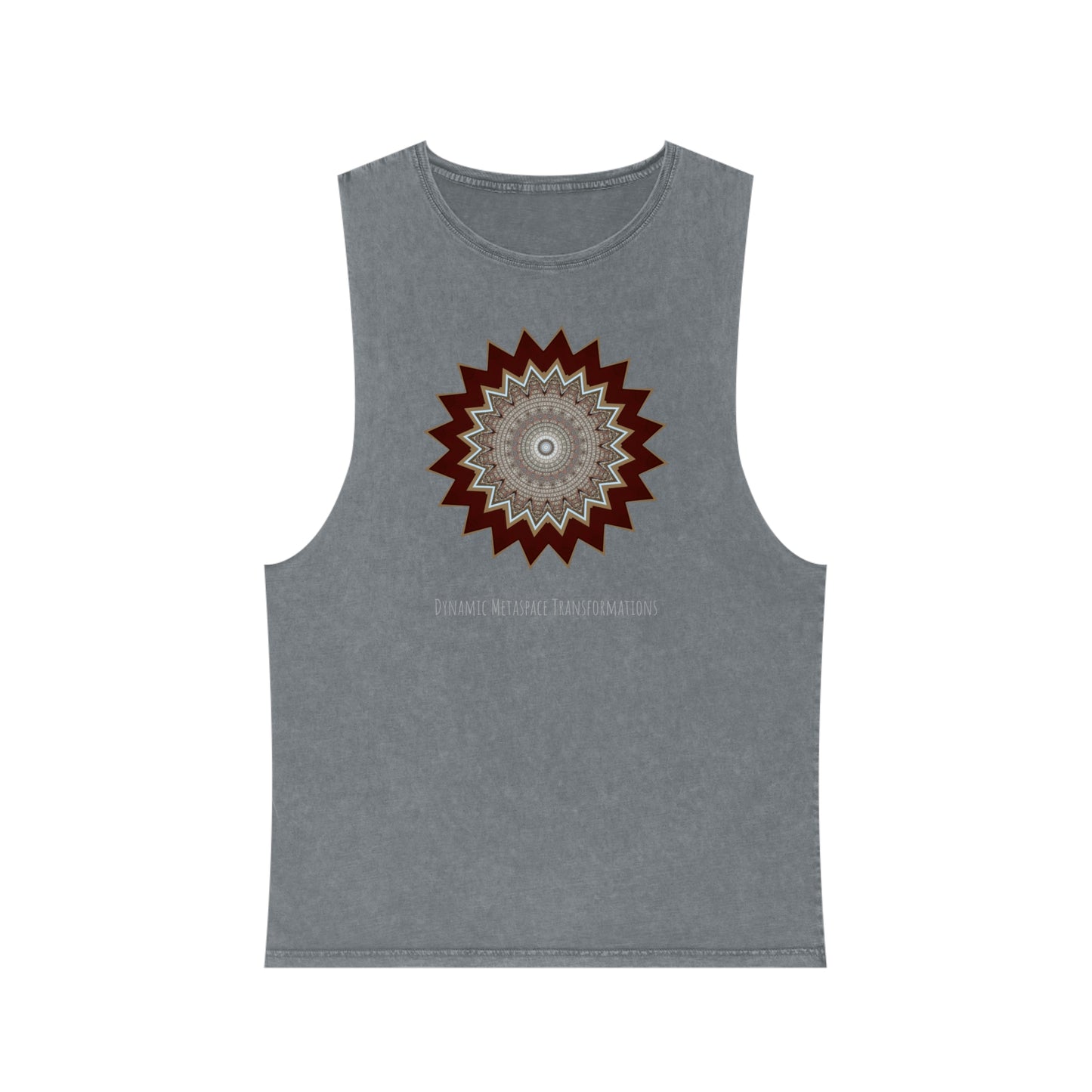 Unisex Stonewash Tank Top - Mycelium Mandalas No.1