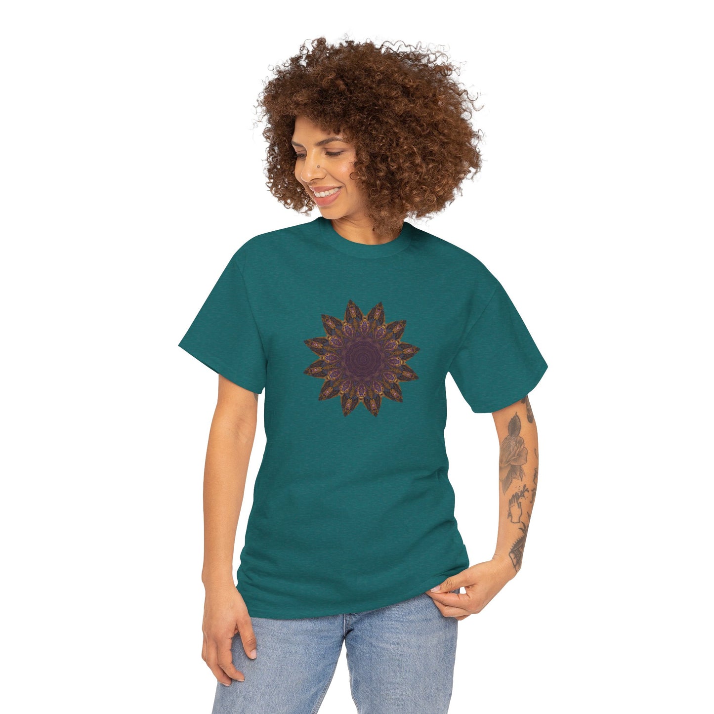 Unisex Heavy Cotton Tee - Love Light Mandalas No.1
