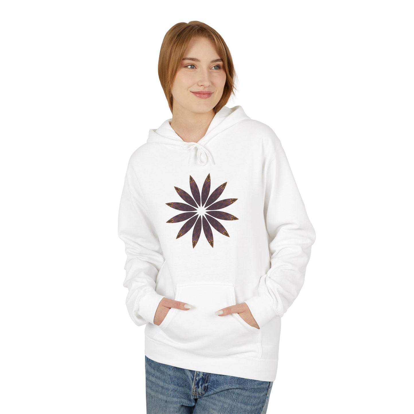 Unisex Midweight Softstyle Fleece Hoodie - Love Light Mandalas No.2