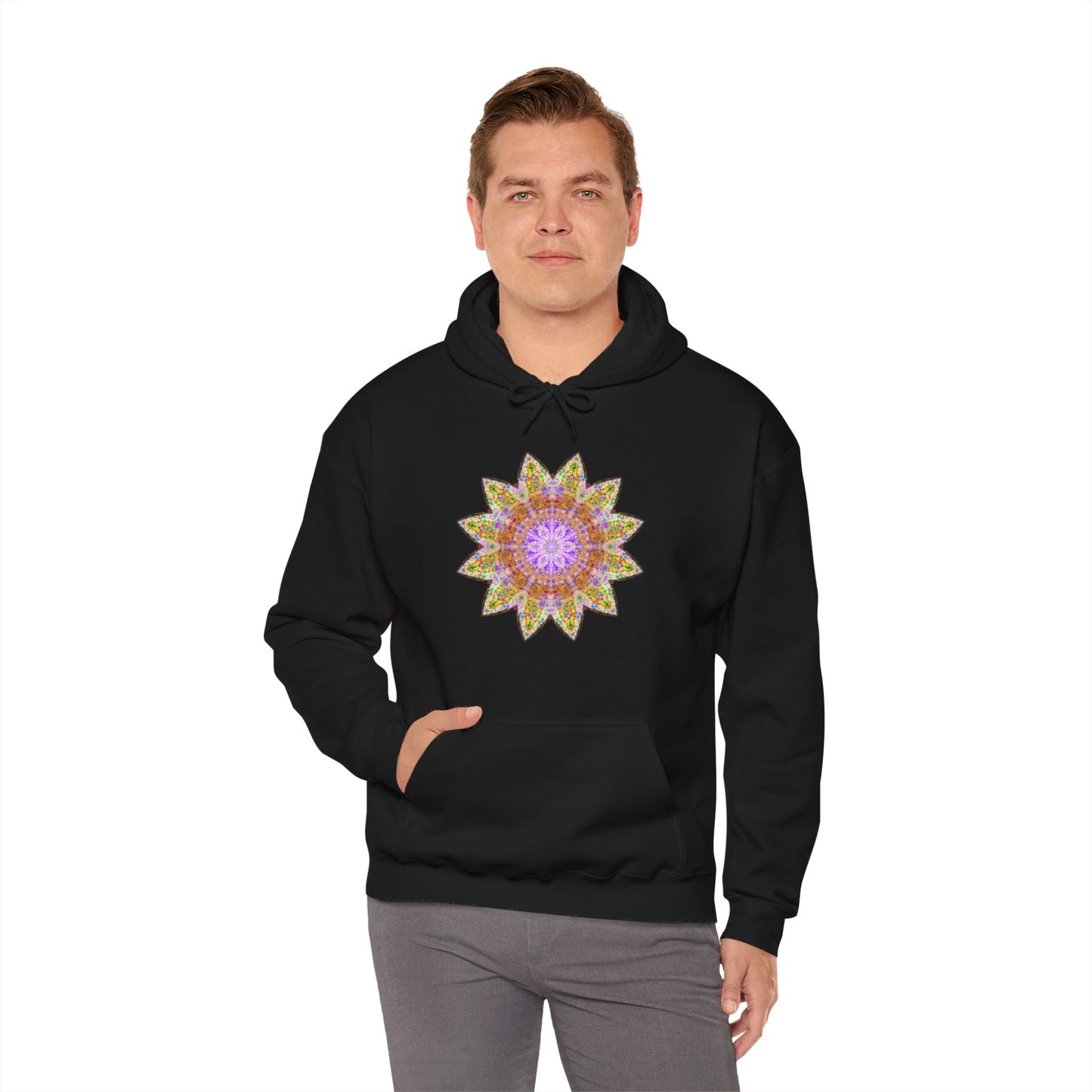 Unisex Heavy Blend™ Hooded Sweatshirt - Love Light Mandalas No.14