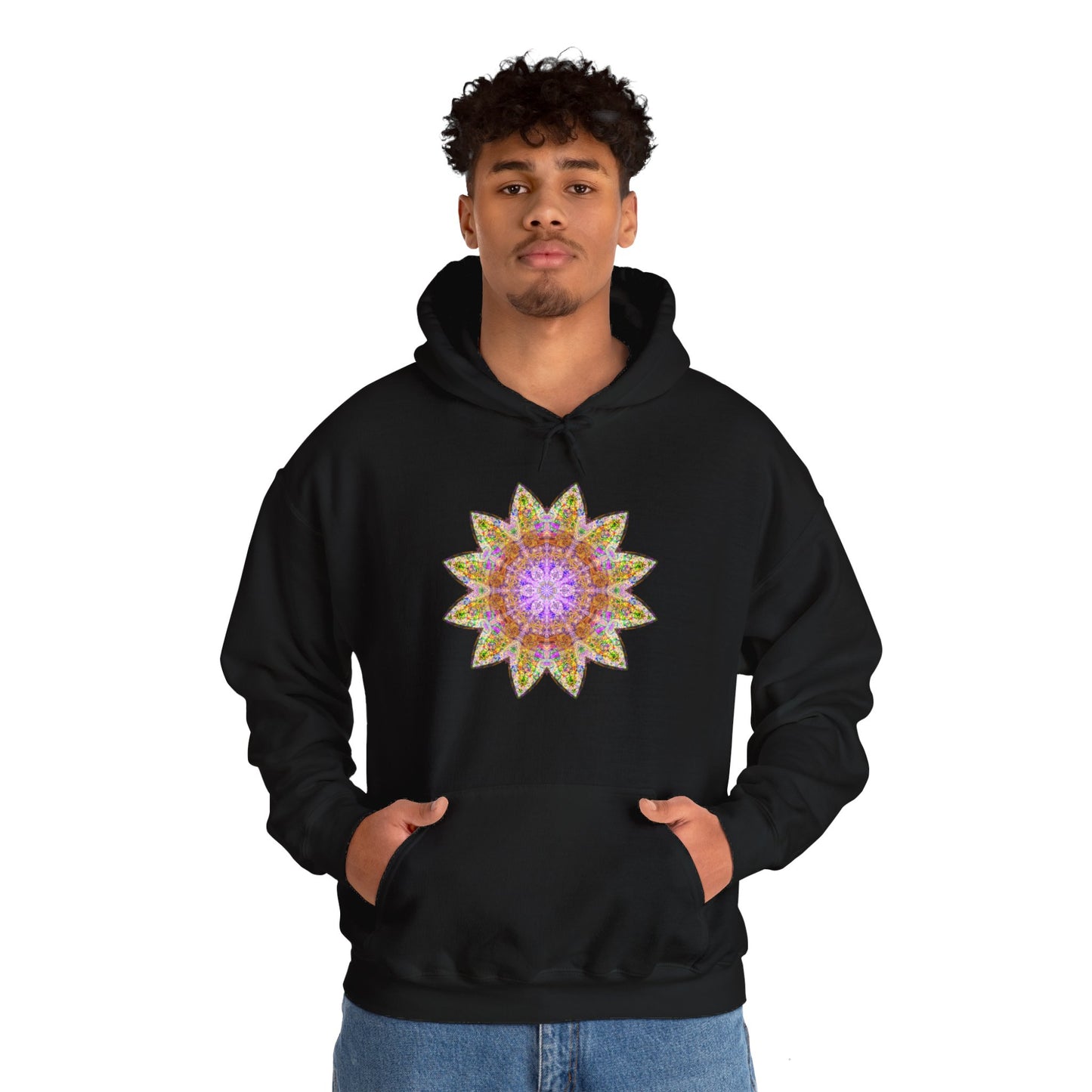 Unisex Heavy Blend™ Hooded Sweatshirt - Love Light Mandalas No.14