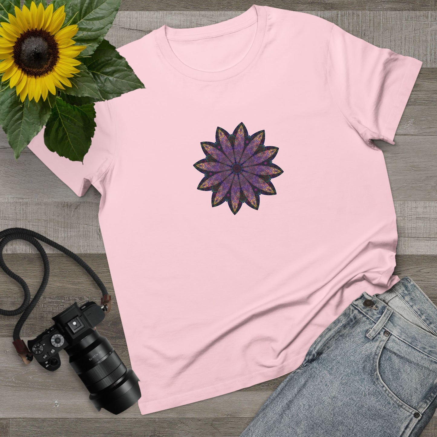 Women’s Maple Tee - Love Light Mandalas No.24