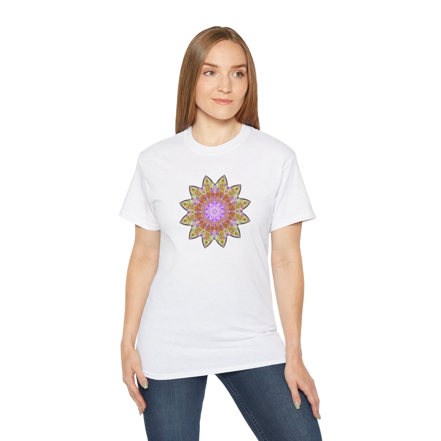 Unisex Ultra Cotton Tee - Love Light Mandalas No.14