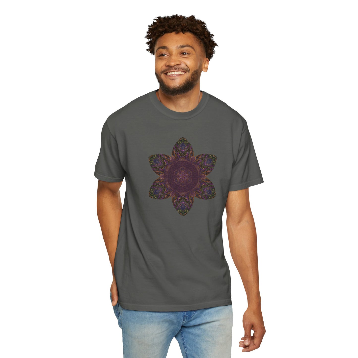 Unisex Garment-Dyed T-shirt - Love Light Mandalas No.3