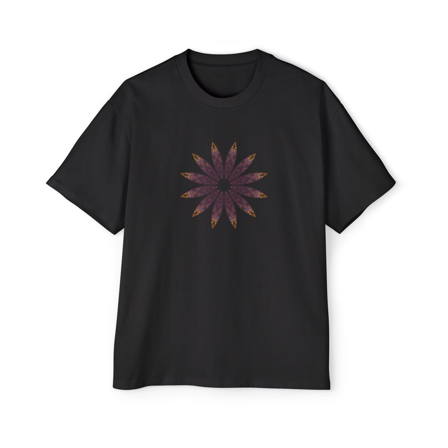 Men's Heavy Oversized Tee - Love Light Mandalas No.2