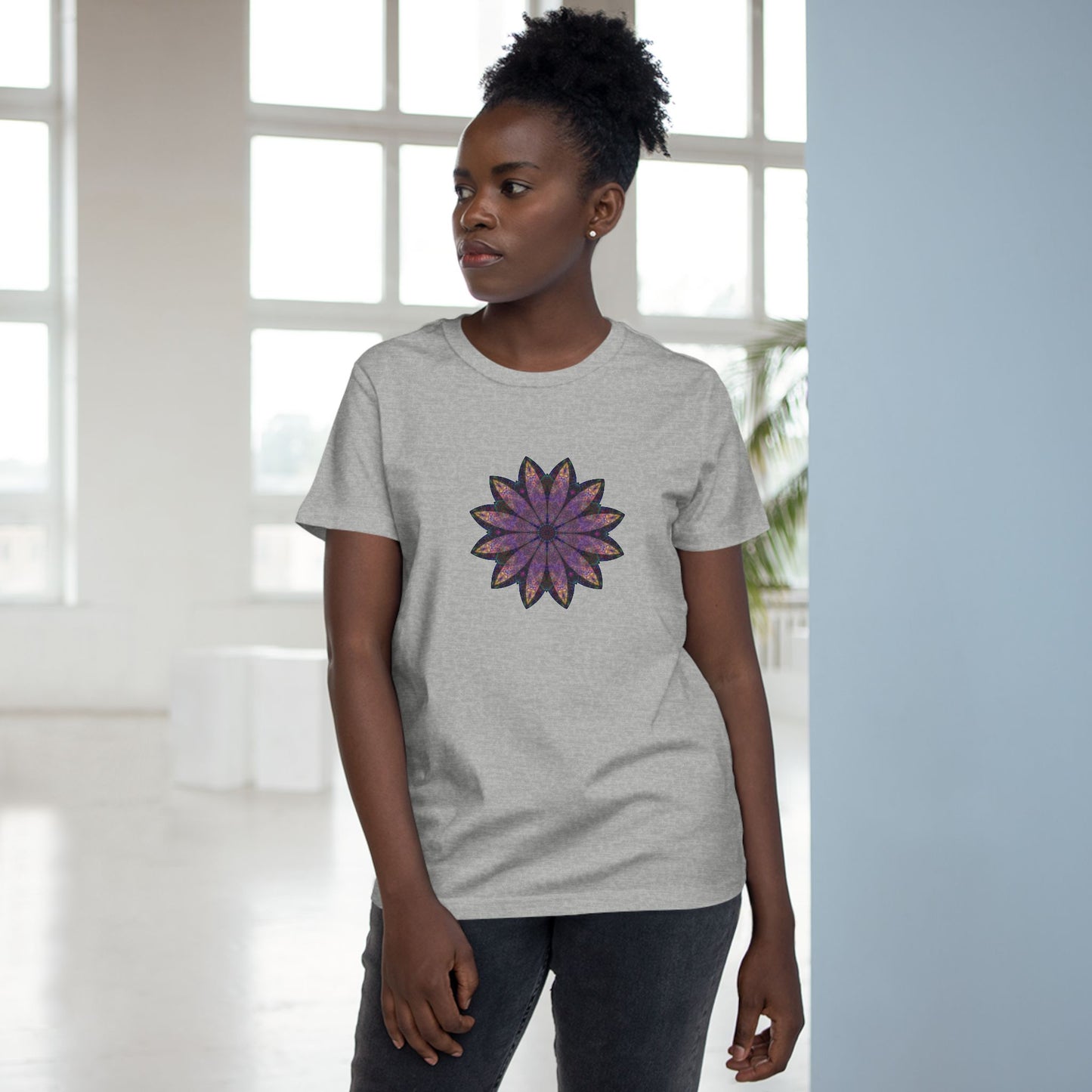 Women’s Maple Tee - Love Light Mandalas No.24