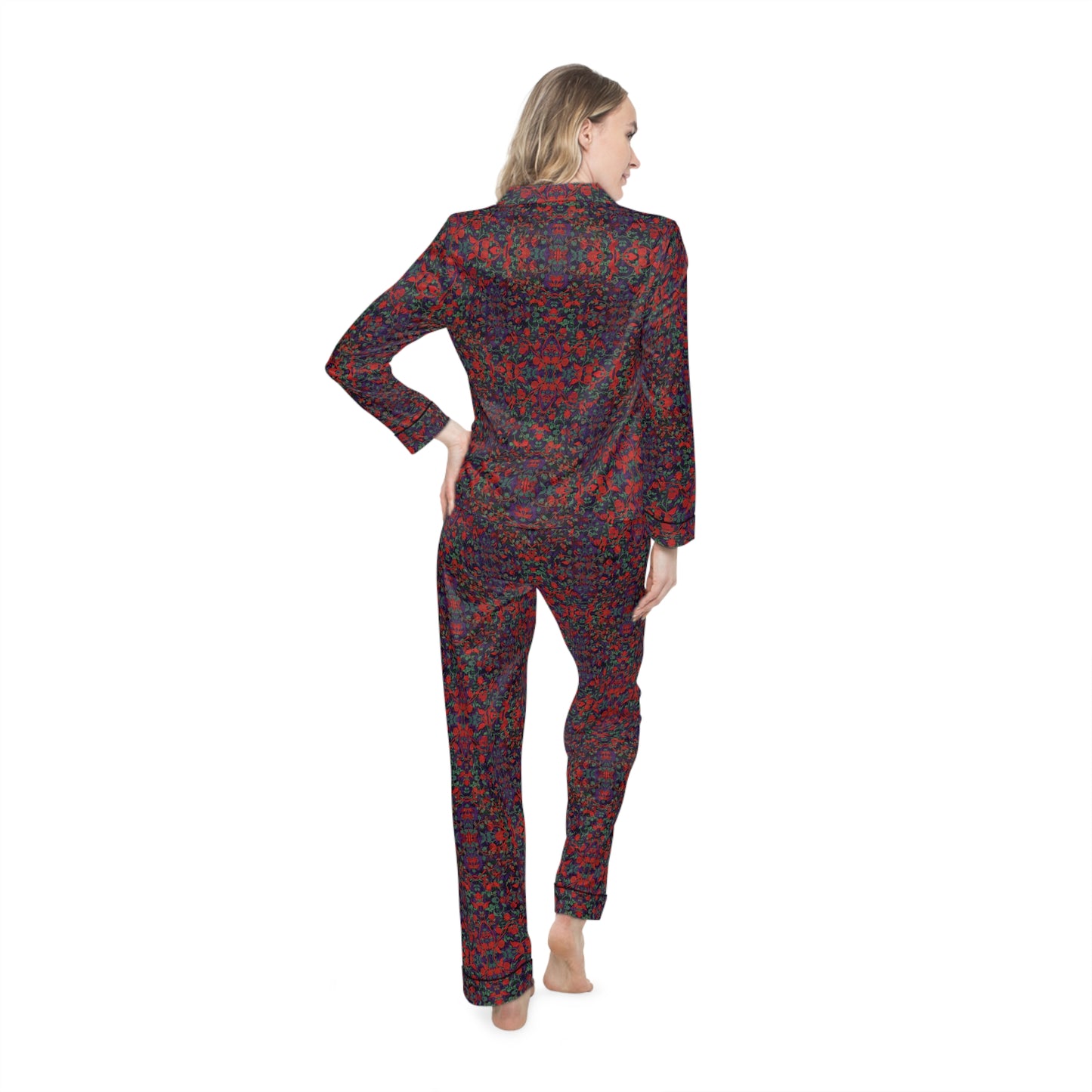 Women's Satin Pajamas - Hidden Weave No.25