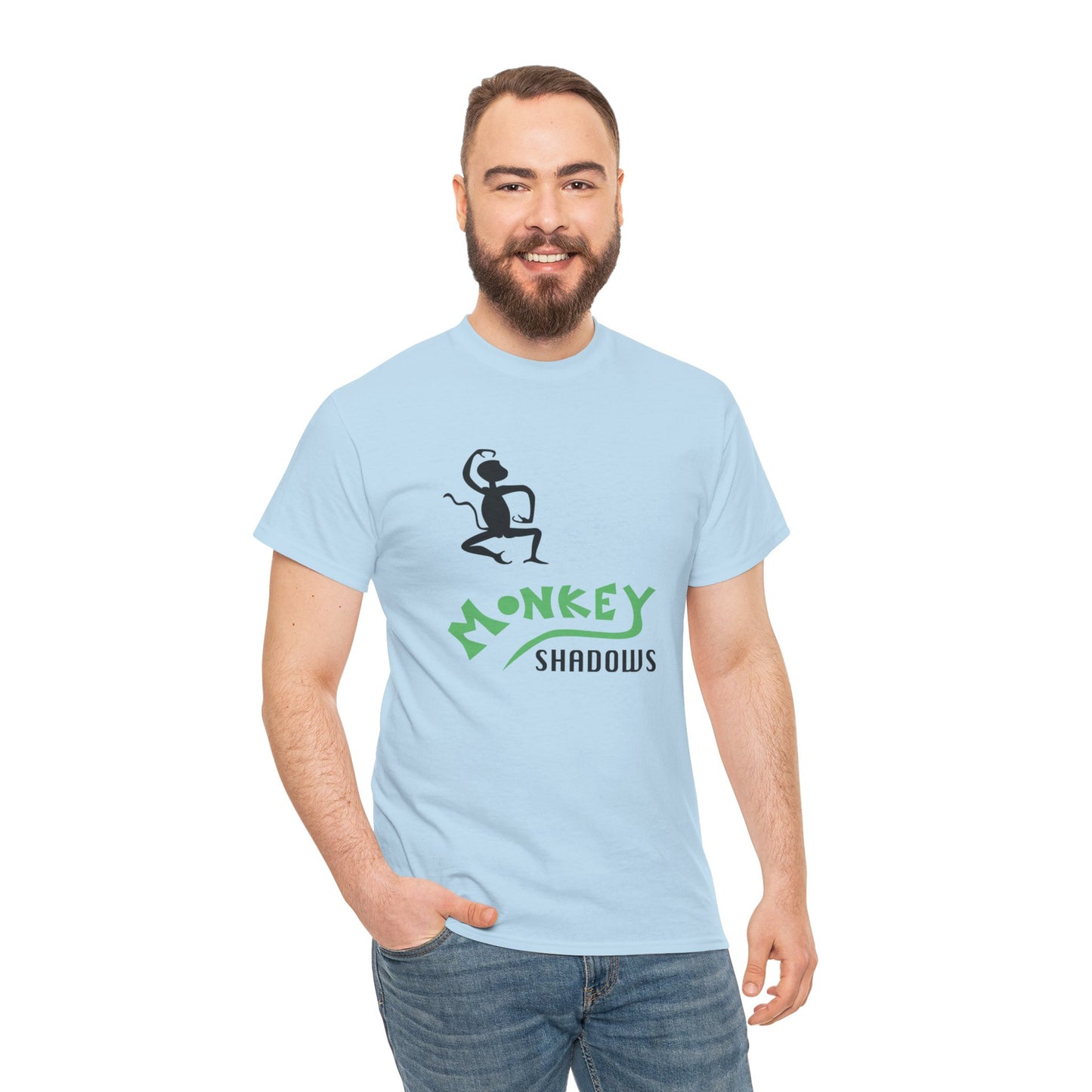Unisex Heavy Cotton Tee - Monkey Shadows