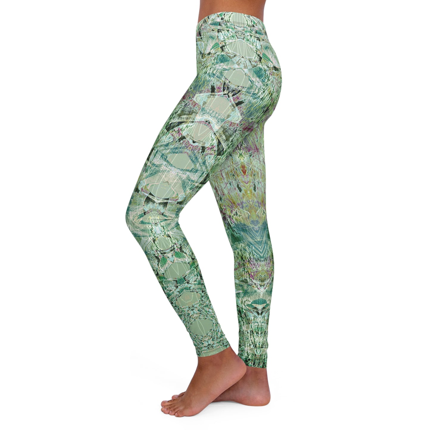 Spandex Leggings - Love Light Fractals No.7a