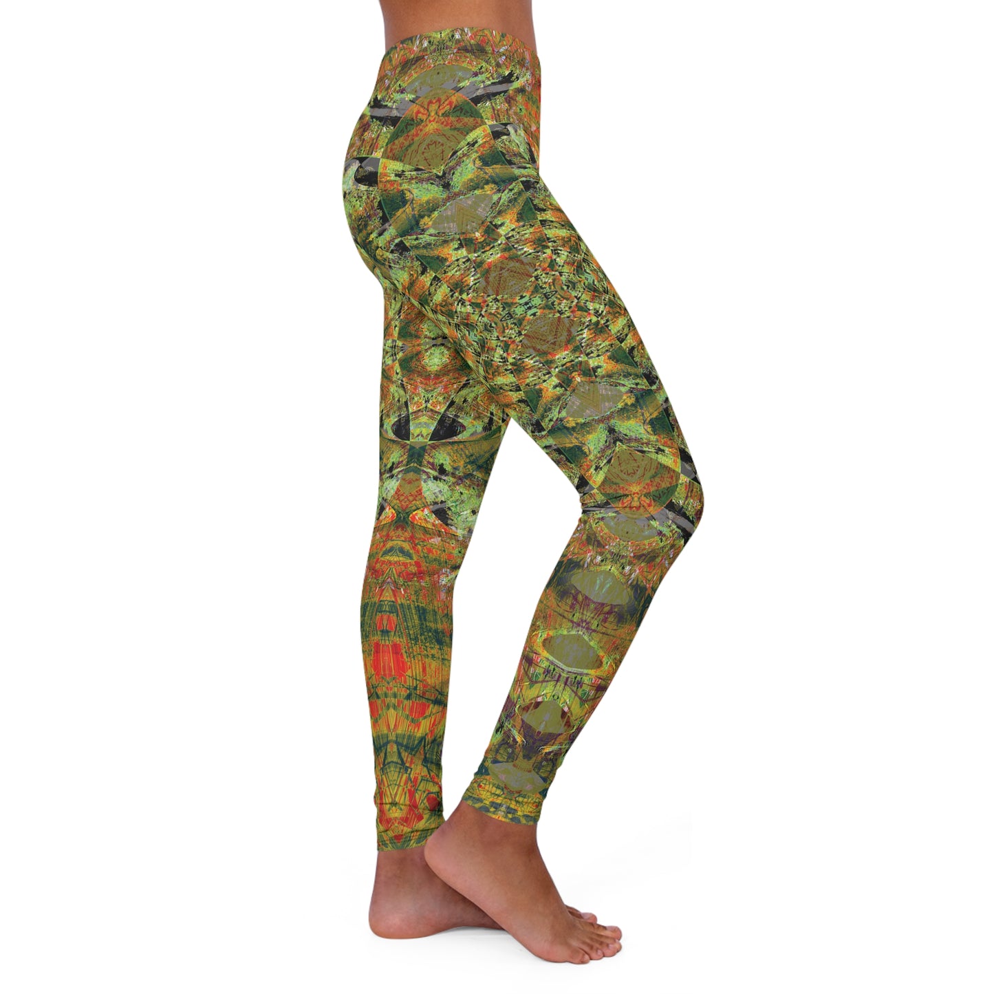 Spandex Leggings - Love Light Fractals No.4b