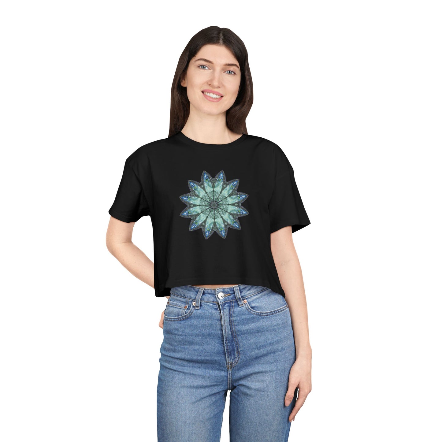 Women's Cropped Tee - Love Light Mandalas No.20