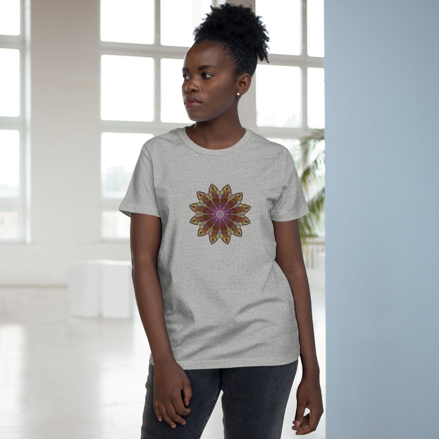 Women’s Maple Tee - Love Light Mandalas No.13