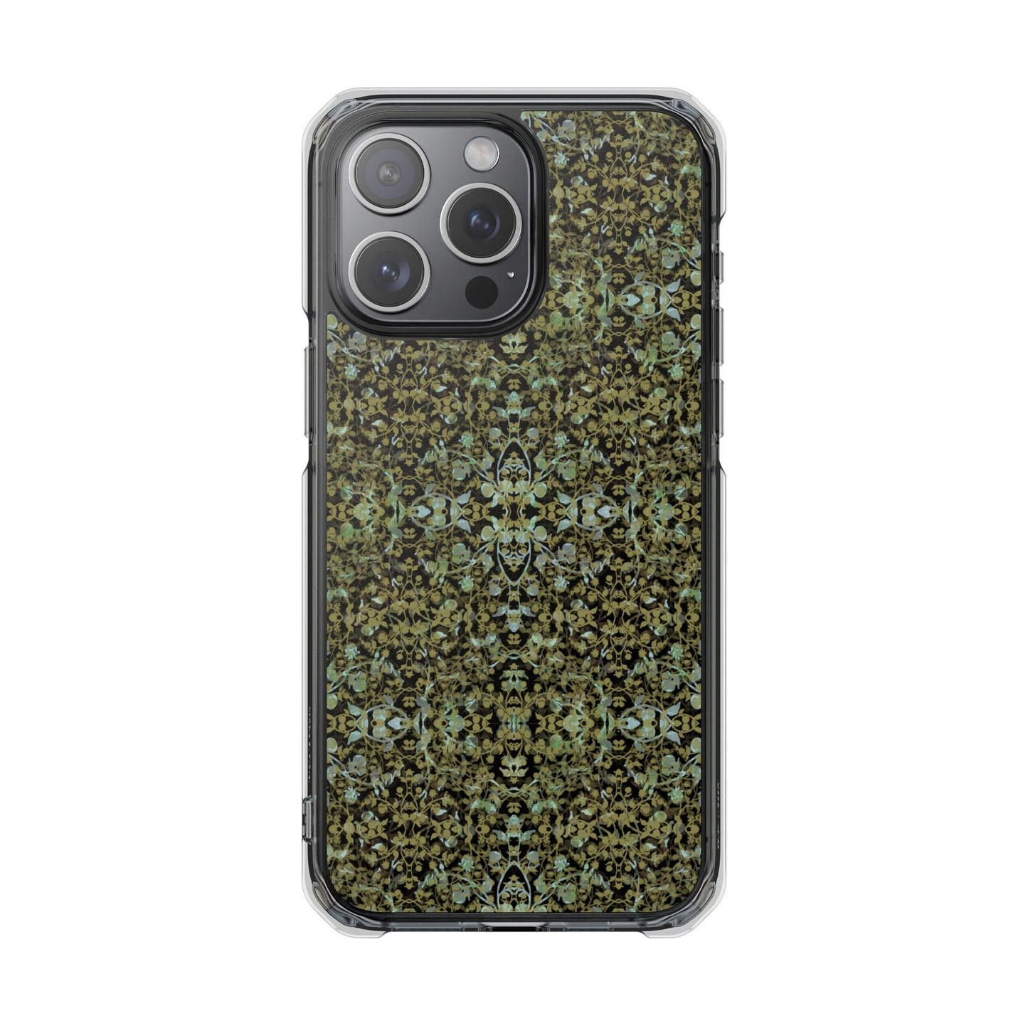 iPhone 15 Magnetic Clear Impact Case - Hidden Weave Series No.4