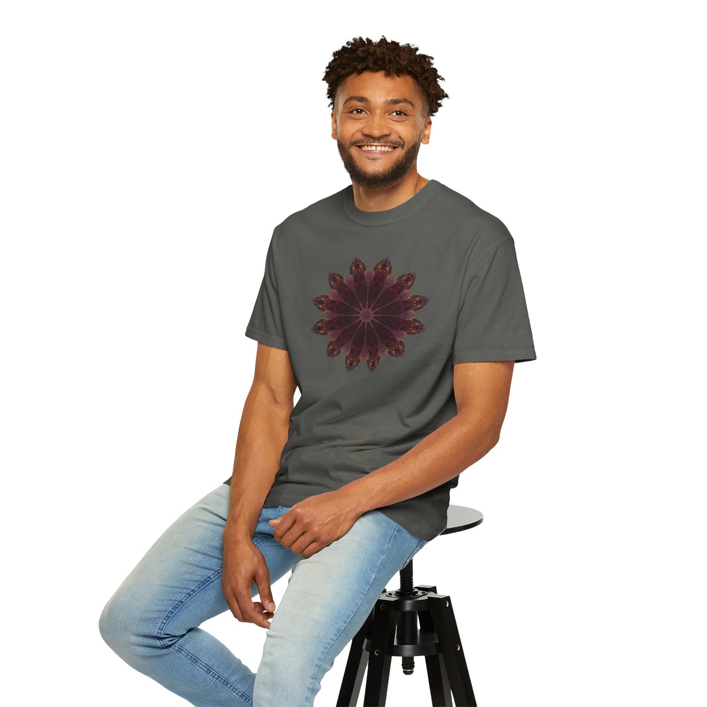 Unisex Garment-Dyed T-shirt - Love Light Mandalas No.5