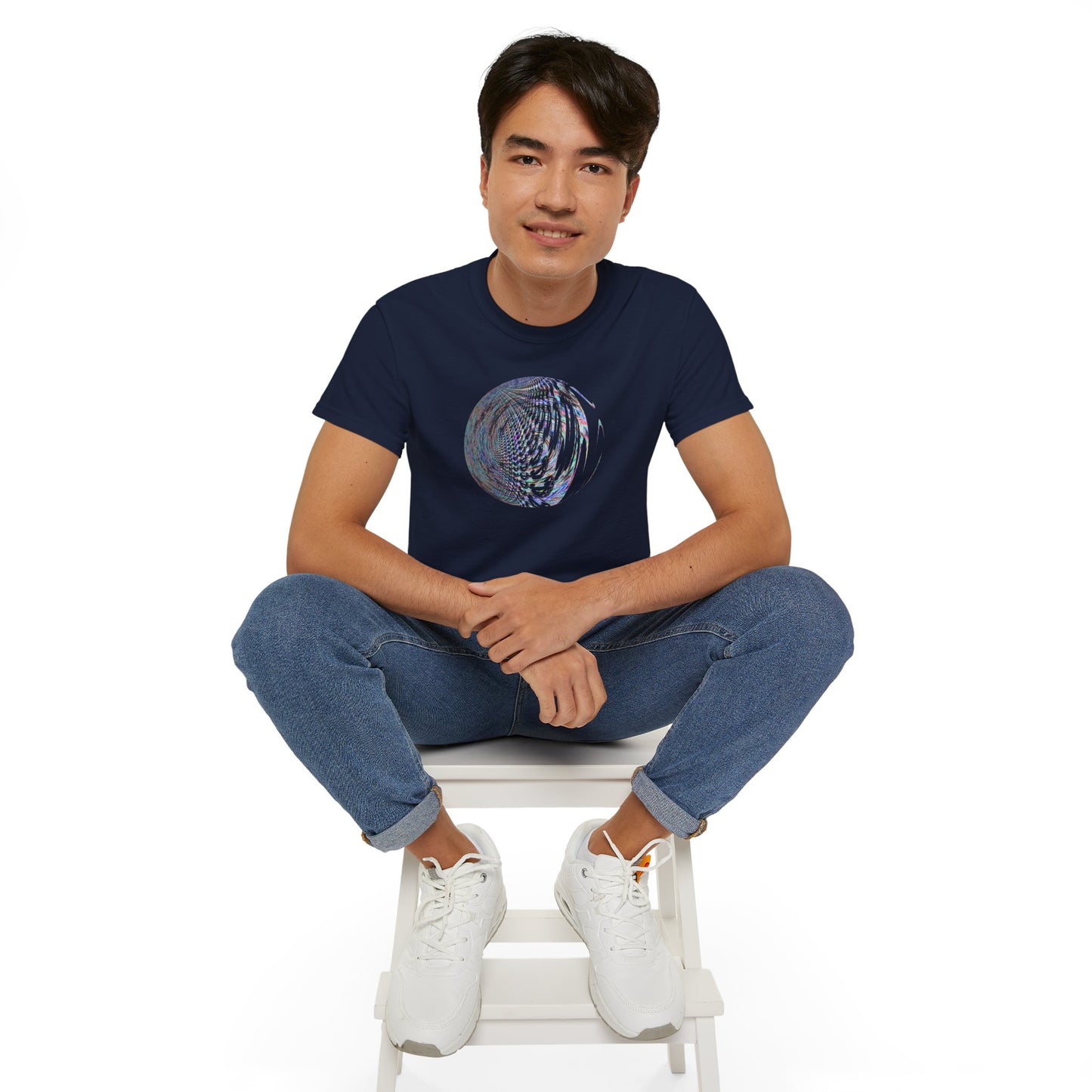Unisex Ultra Cotton Tee - Fractal Moon No.2