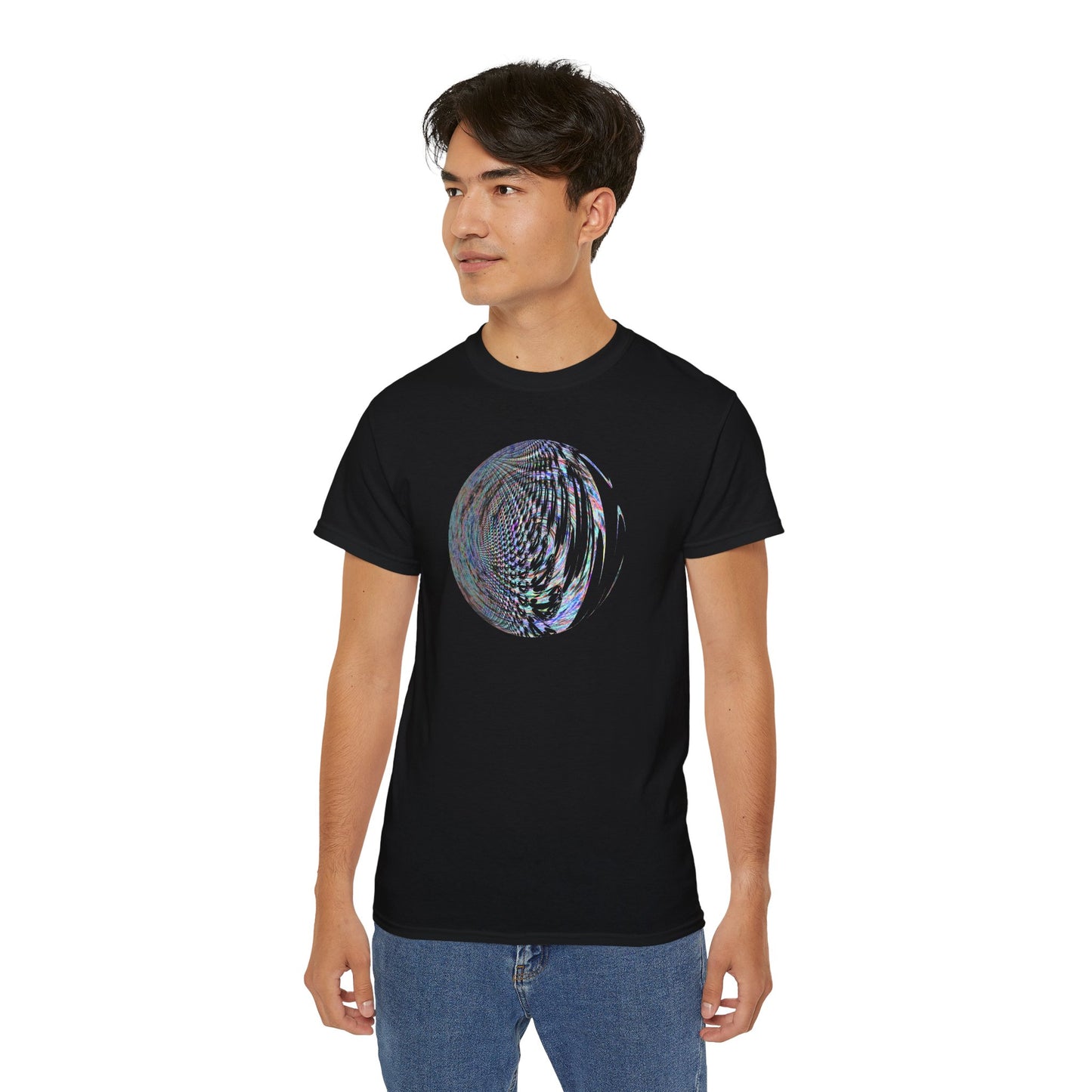 Unisex Ultra Cotton Tee - Fractal Moon No.2