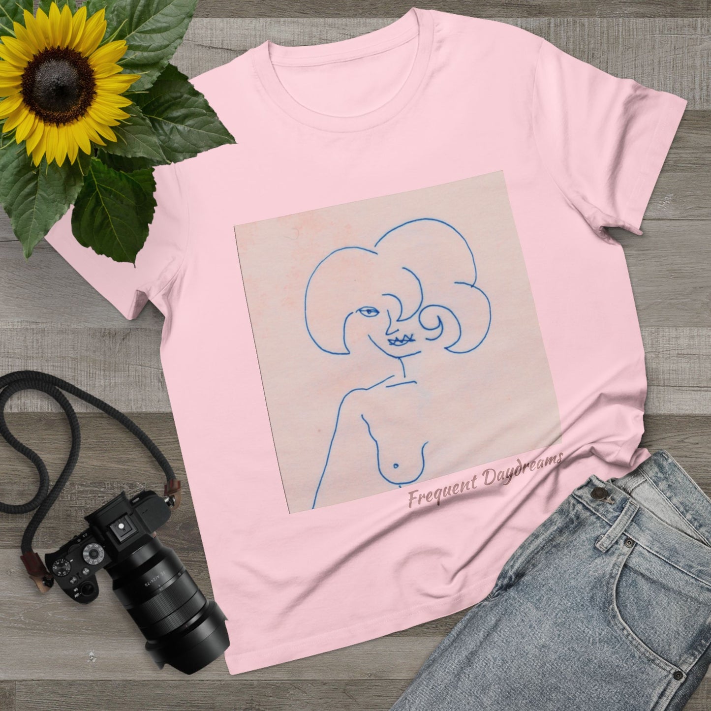 Women’s Maple Tee - Frequent Daydreams Sketch No.45
