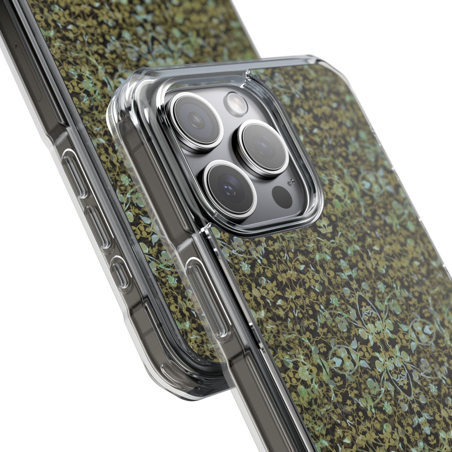 iPhone 15 Magnetic Clear Impact Case - Hidden Weave Series No.4