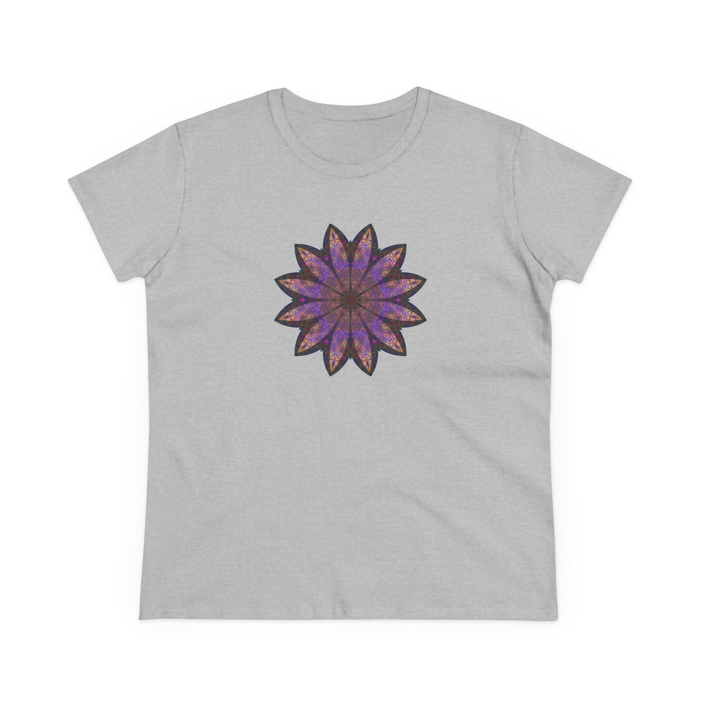Women's Midweight Cotton Tee - Love Light Mandalas No.23