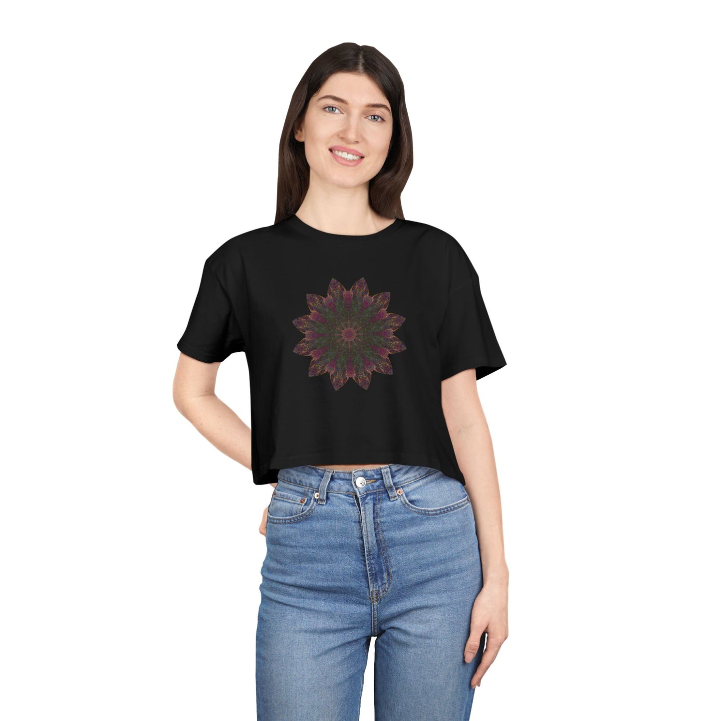 Women's Cropped Tee - Love Light Mandalas No.7