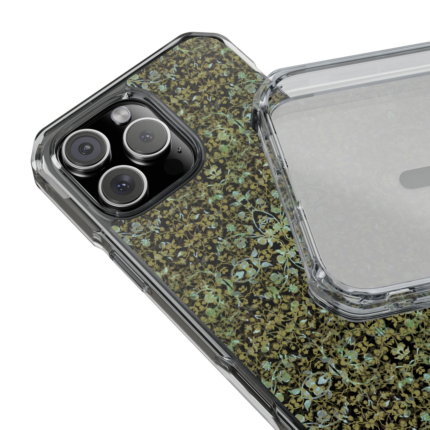 iPhone 16 Magnetic Clear Impact Case - Hidden Weave Series No.4