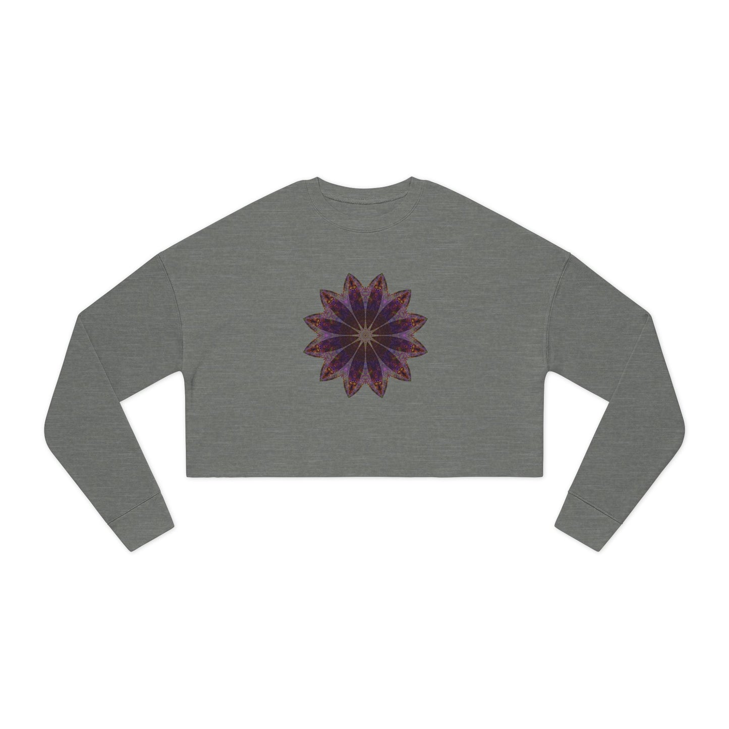 Women's Cropped Sweatshirt - Love Light Mandalas No.11