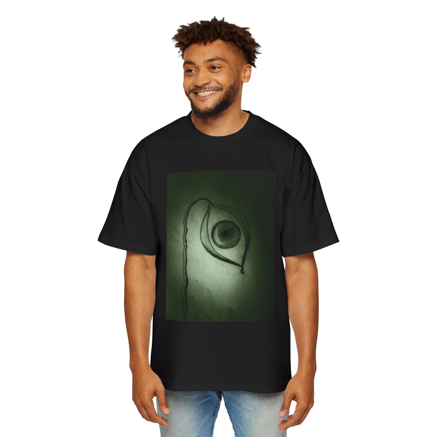 Men's Heavy Oversized Tee - Eye Plants No.2