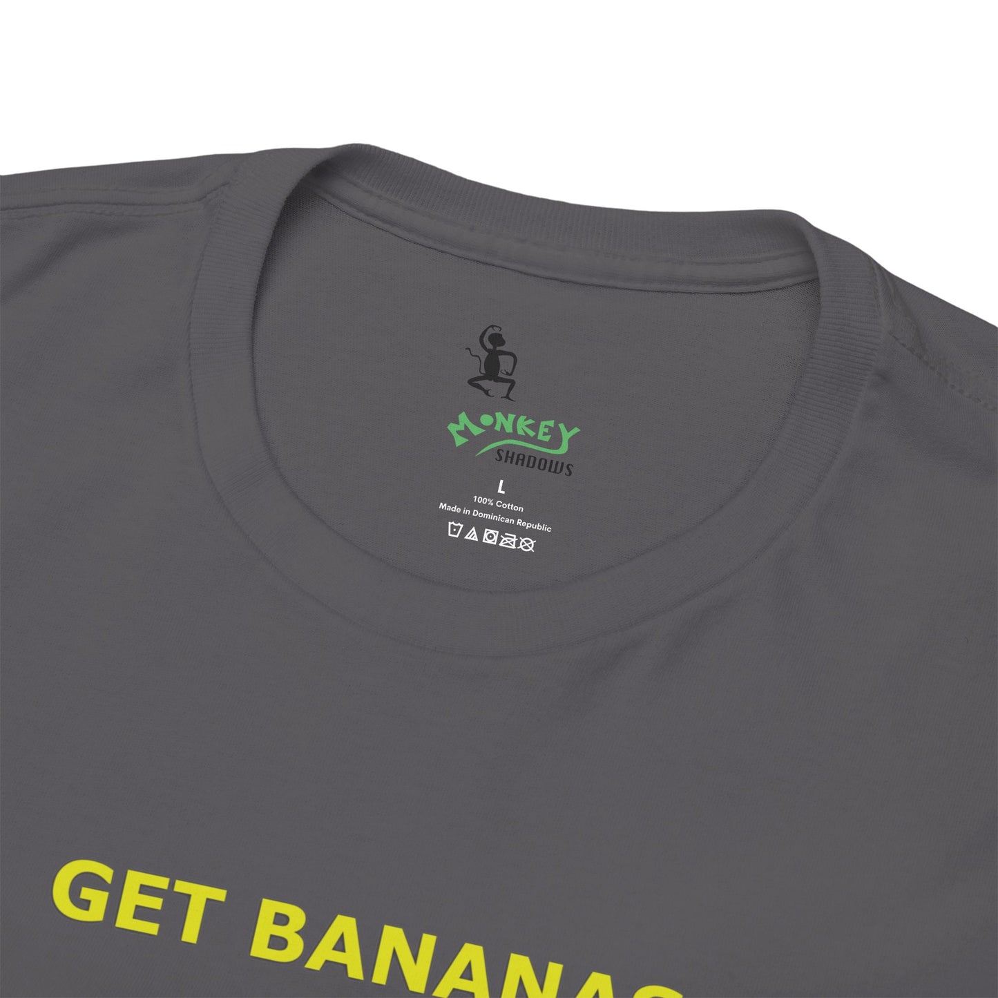Unisex Heavy Cotton Tee - Monkey Shadows Get Bananas