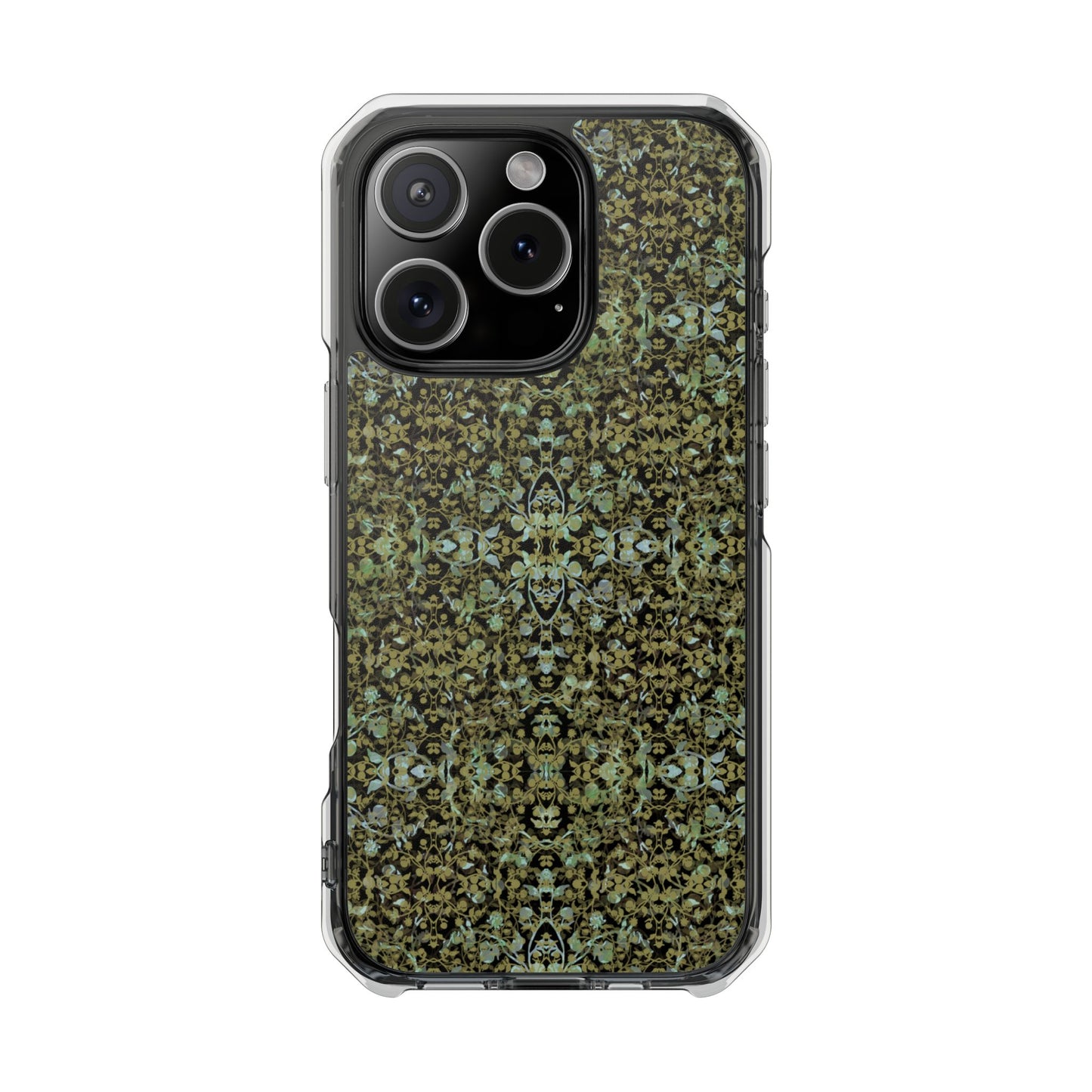 iPhone 16 Magnetic Clear Impact Case - Hidden Weave Series No.4