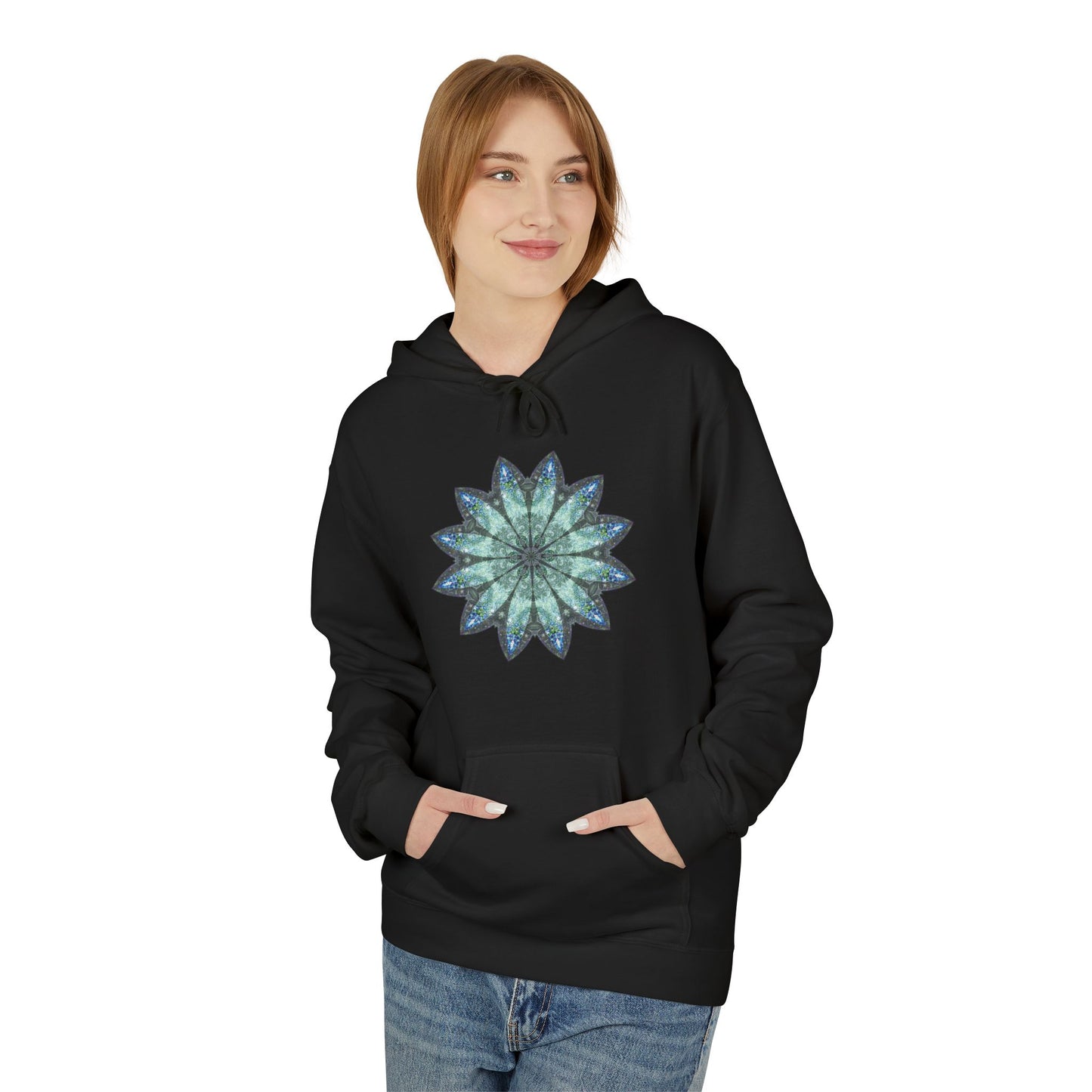 Unisex Midweight Softstyle Fleece Hoodie - Love Light Mandalas No.20
