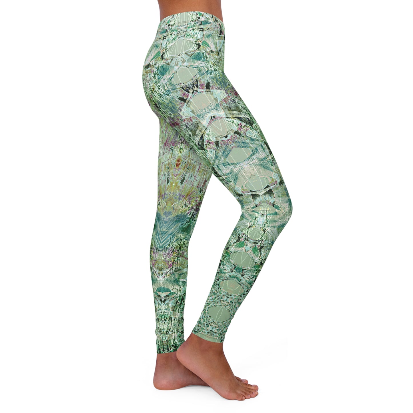 Spandex Leggings - Love Light Fractals No.7a