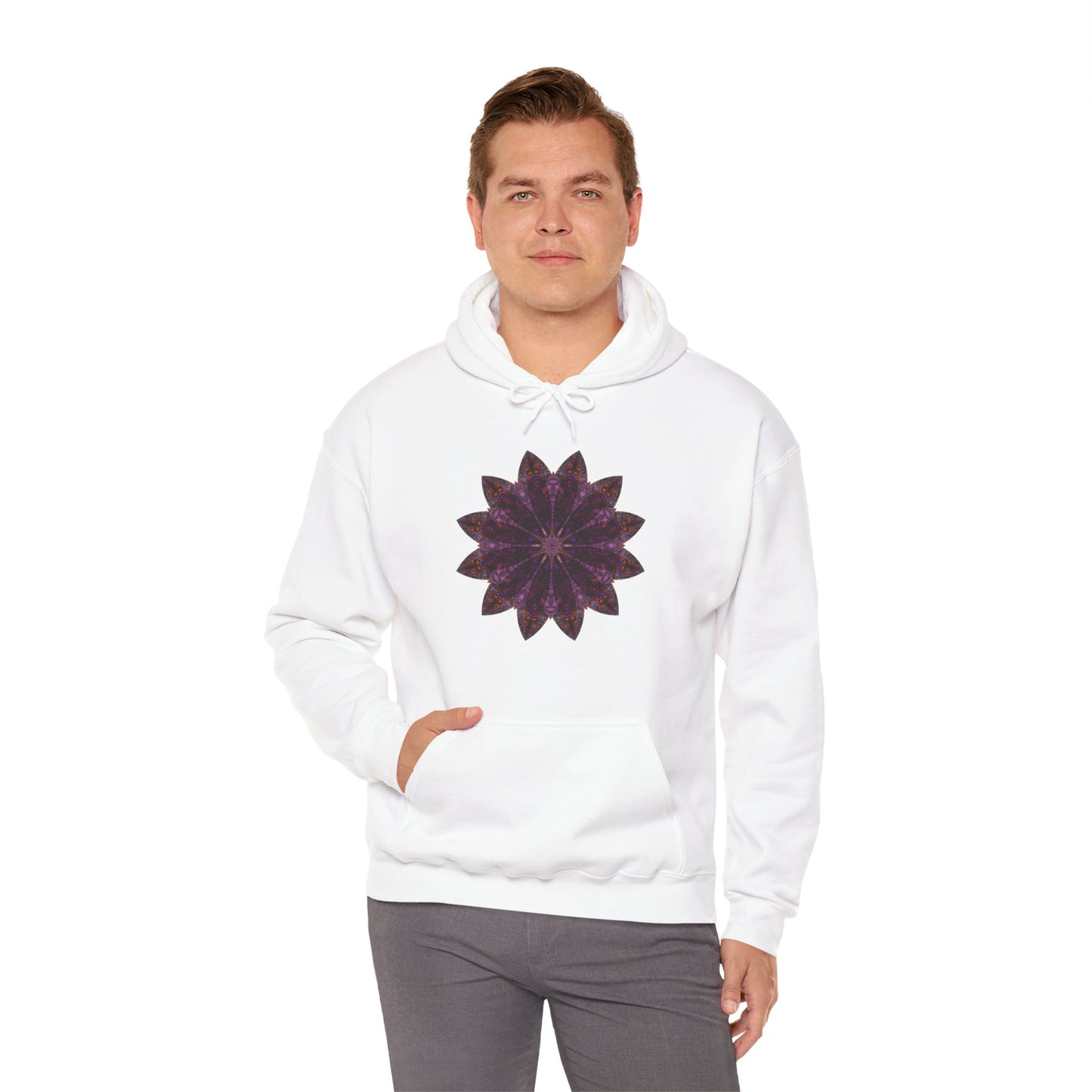 Unisex Heavy Blend™ Hooded Sweatshirt - Love Light Mandalas No.15
